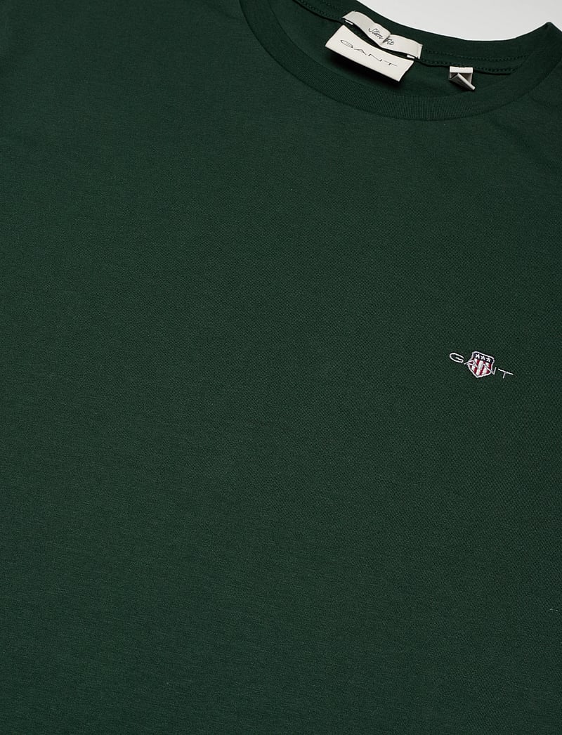 GANT - SLIM SHIELD SS T-SHIRT - kortärmade t-shirts - tartan green - 2