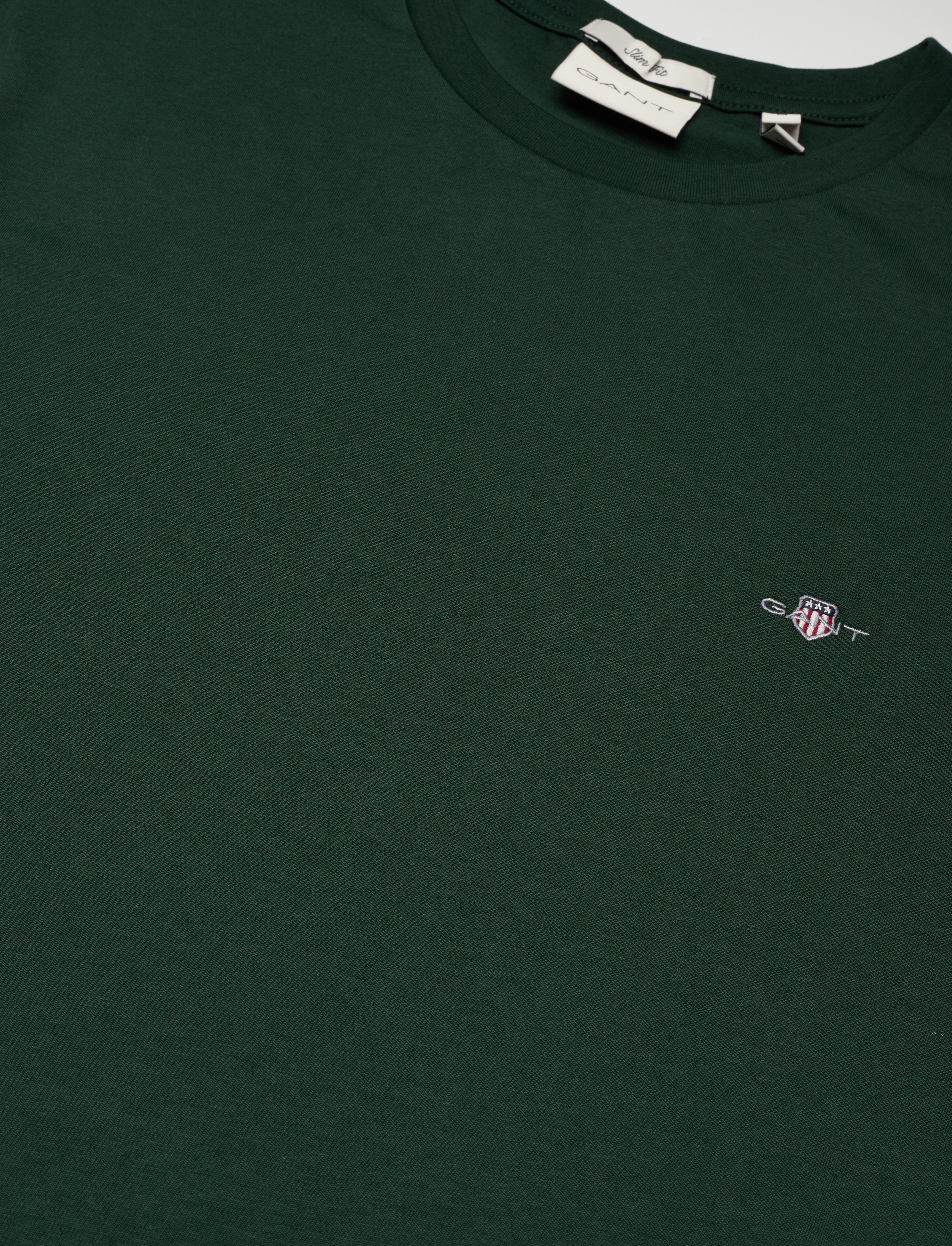 Gant - SLIM SHIELD SS T-SHIRT - lühikeste varrukatega t-särgid - tartan green - 2