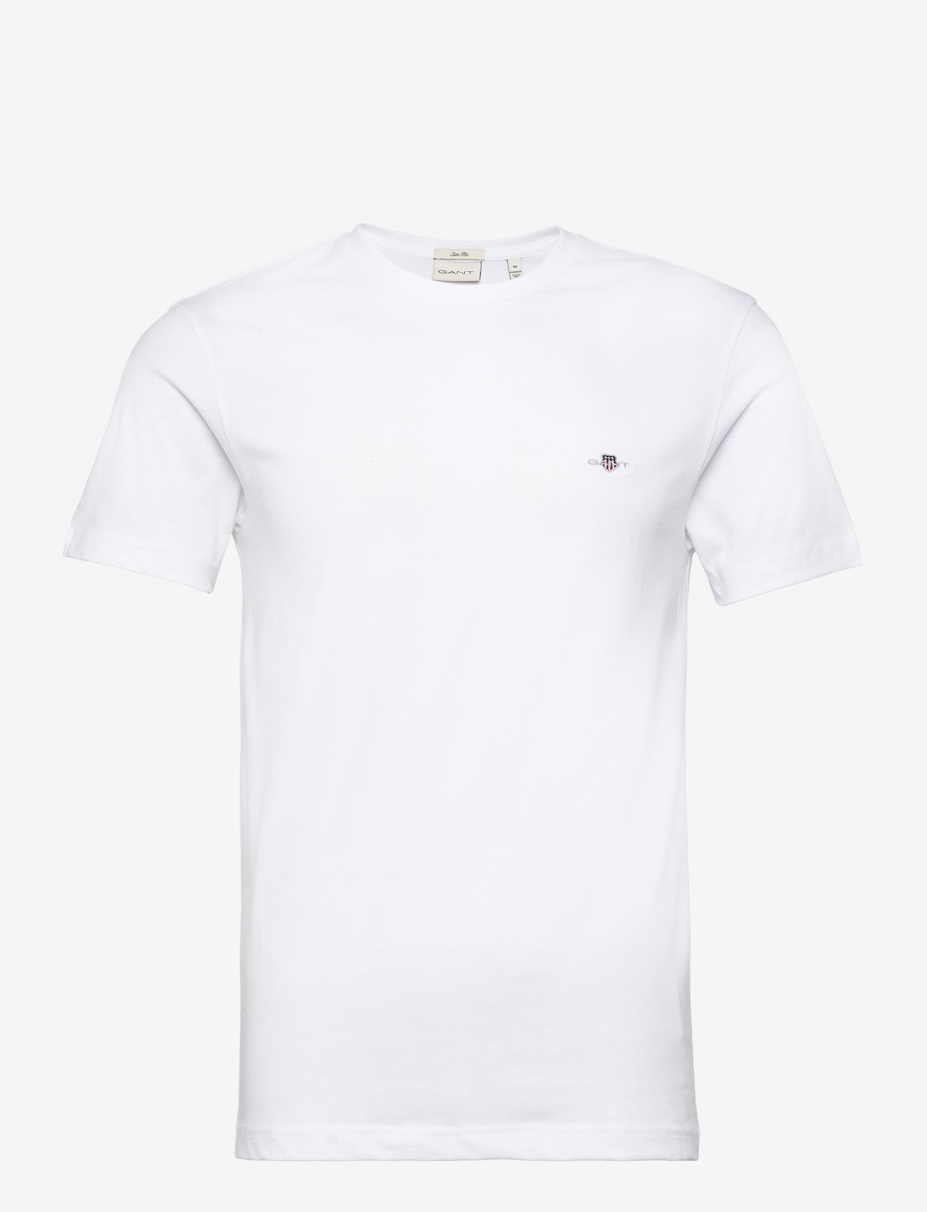 GANT - SLIM SHIELD SS T-SHIRT - kortärmade t-shirts - white - 1