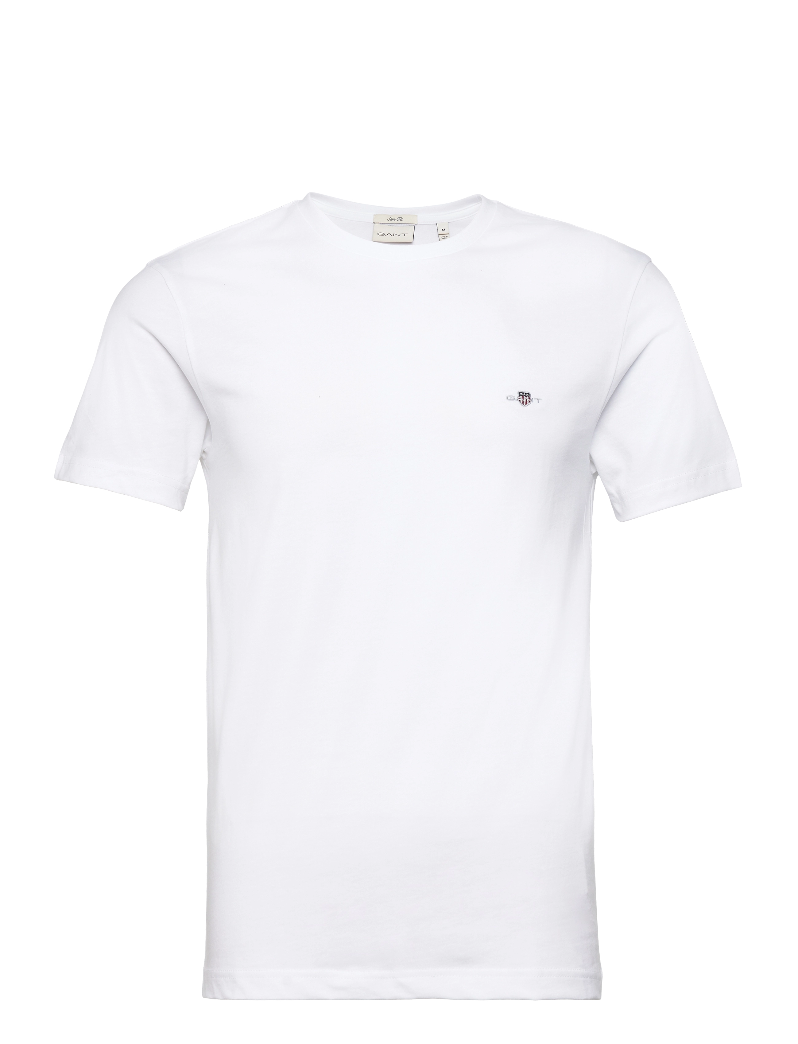 Gant SLIM SHIELD SS T-SHIRT - T-shirts - WHITE / white