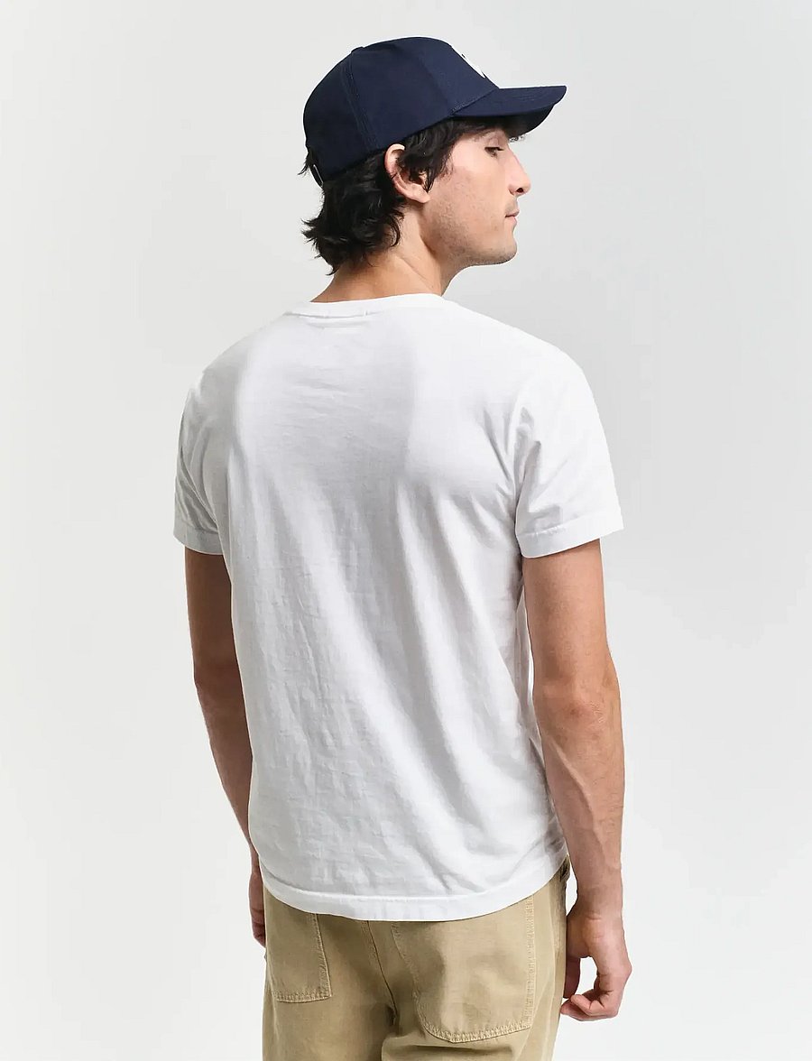Gant - SLIM SHIELD SS T-SHIRT - kurzärmelige t-shirts - white - 3