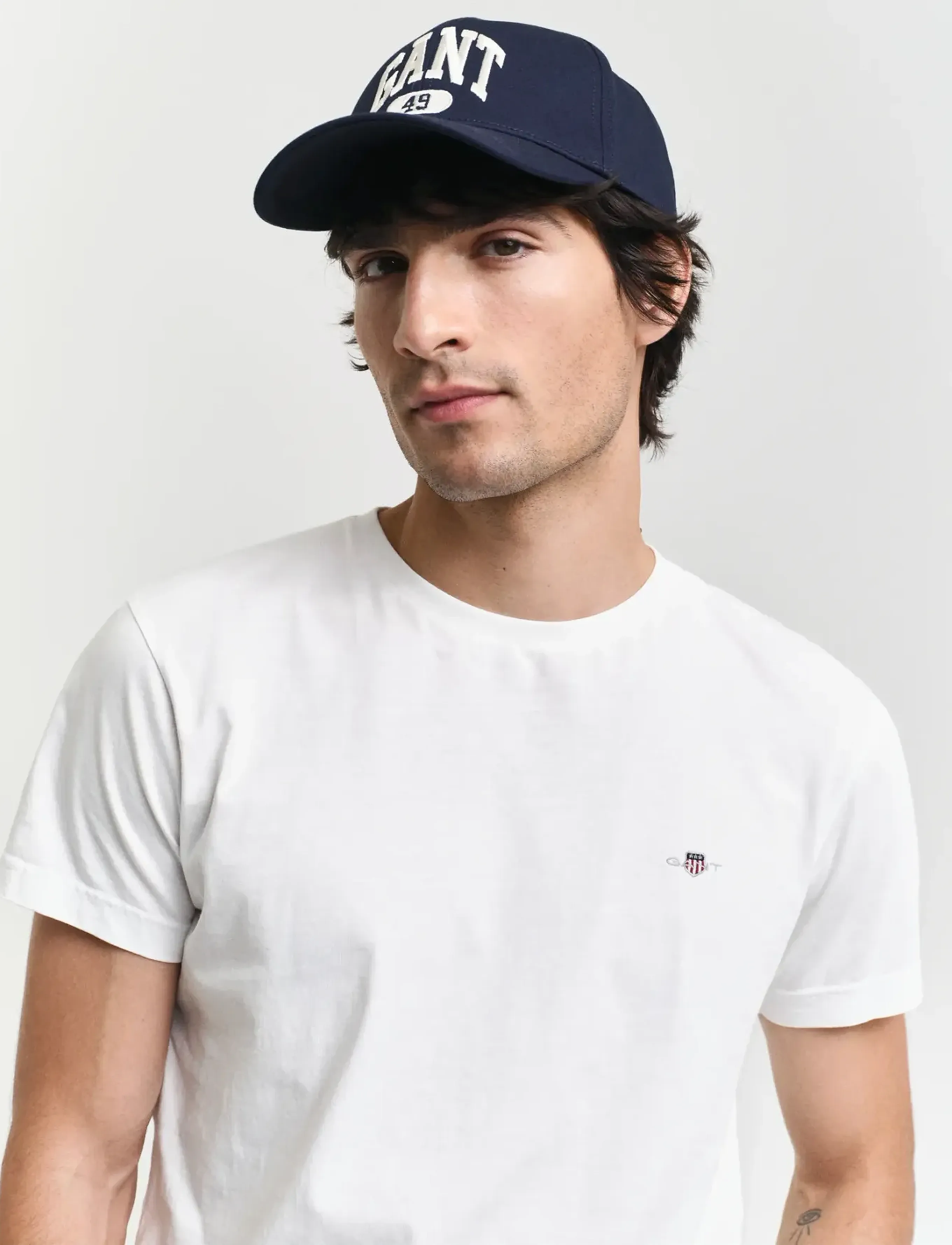 Gant - SLIM SHIELD SS T-SHIRT - kurzärmelig - white - 4