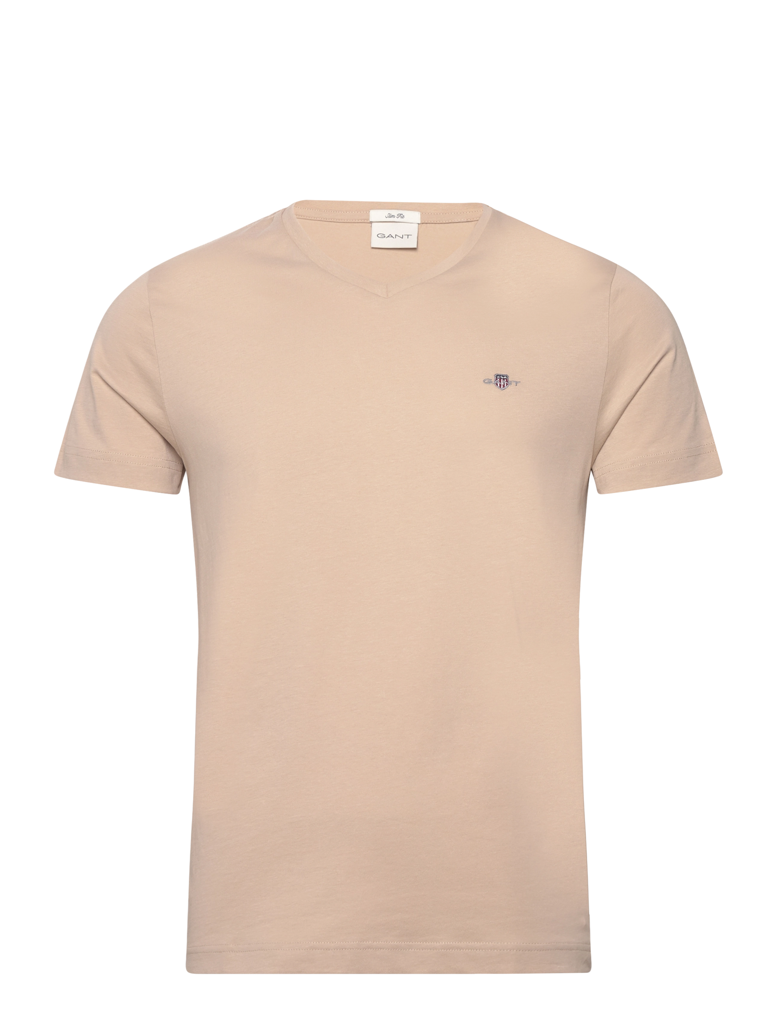 Gant SLIM SHIELD V-NECK T-SHIRT - Gant - DRY SAND / beige