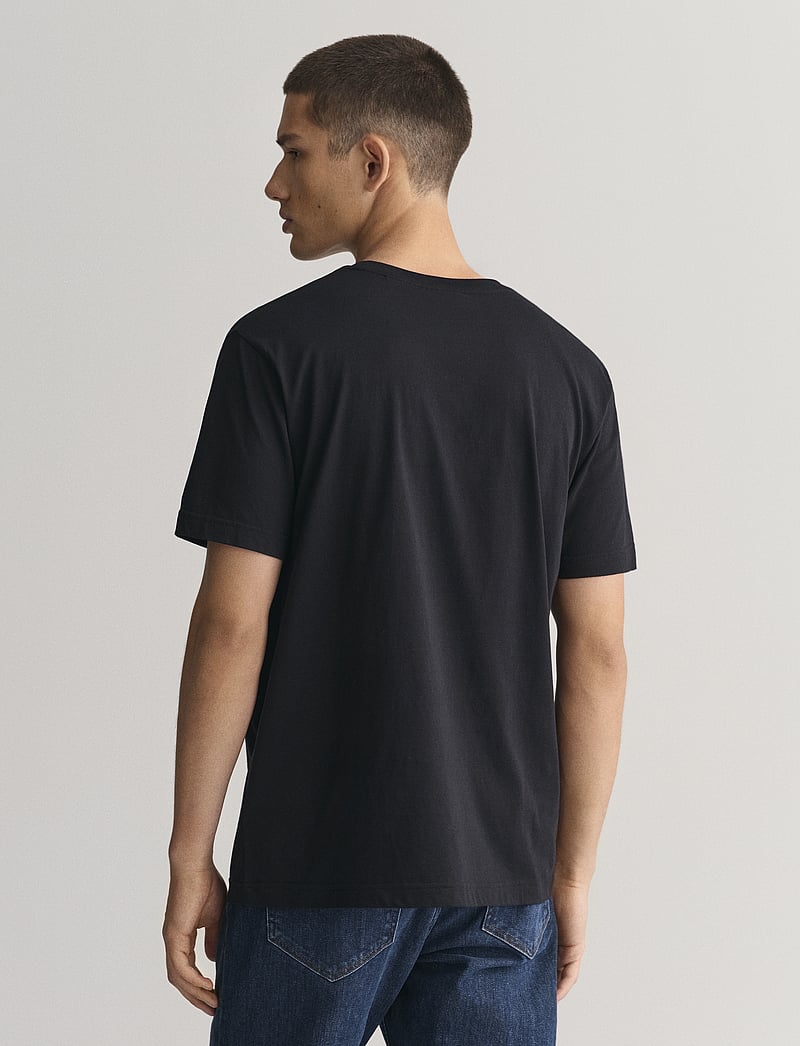 GANT - REG ARCHIVE SHIELD SS T-SHIRT - kortærmede t-shirts - black - 3