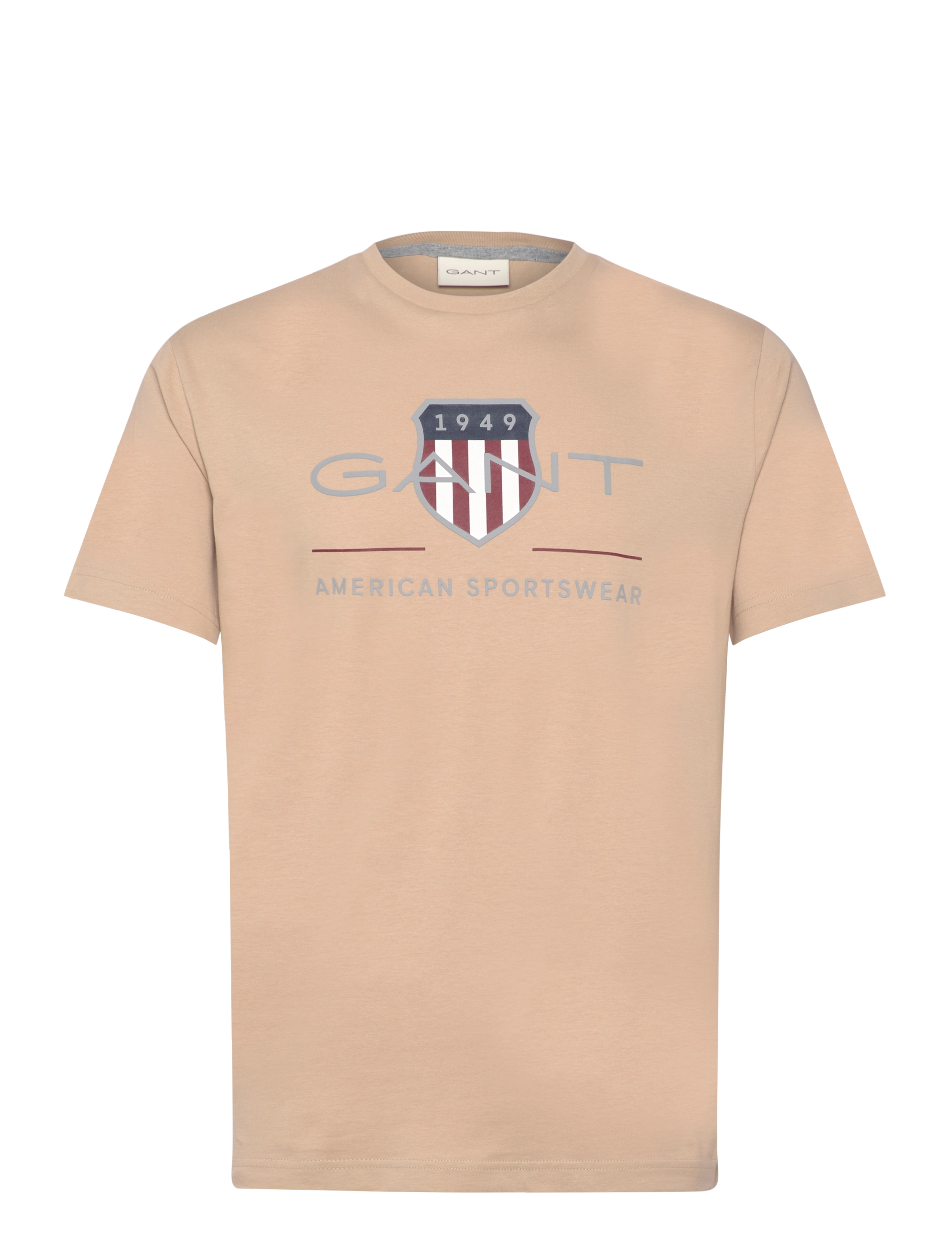 Gant - REG ARCHIVE SHIELD SS T-SHIRT - kortærmede t-shirts - dry sand - 1