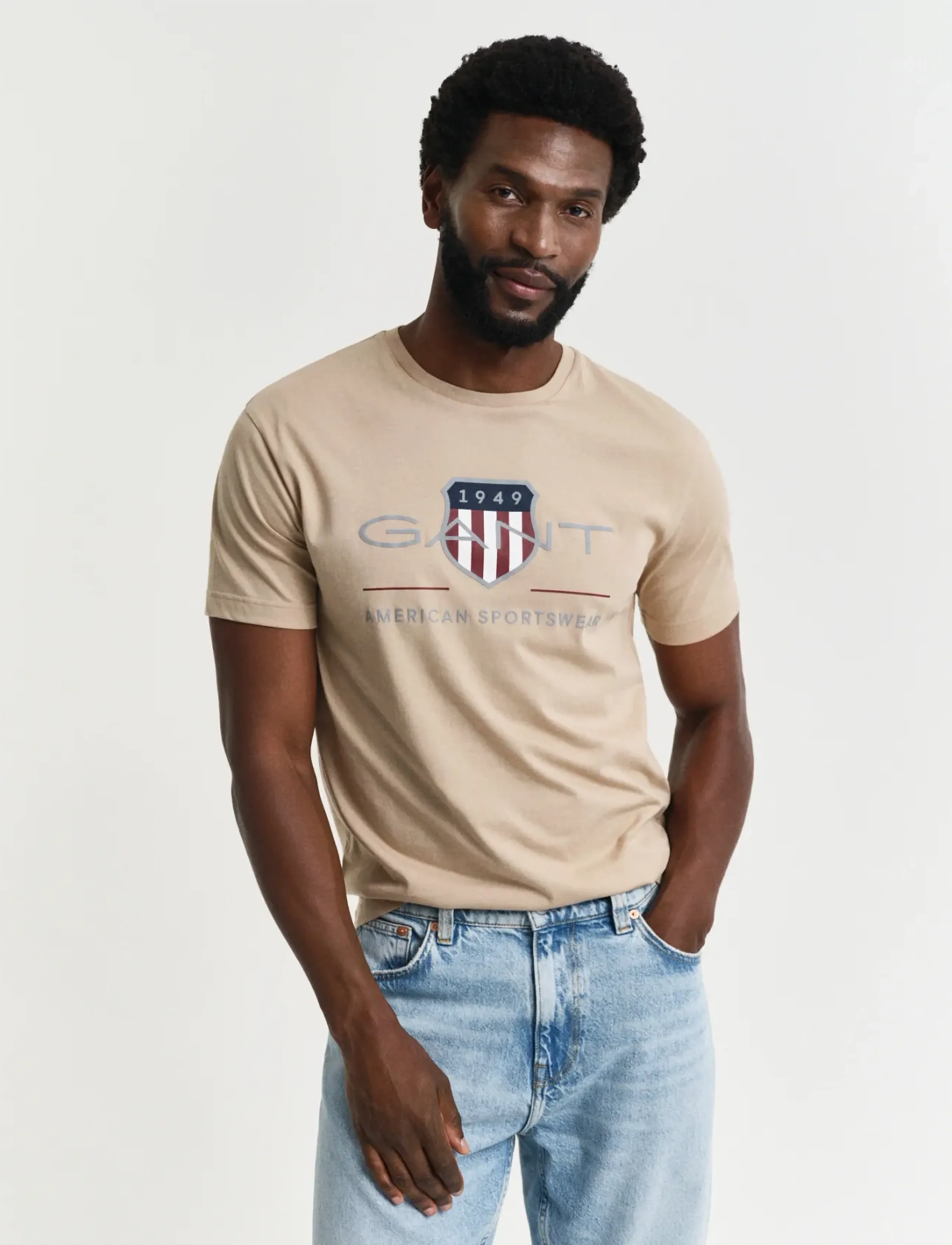 GANT REG ARCHIVE SHIELD SS T-SHIRT - GANT - DRY SAND / beige