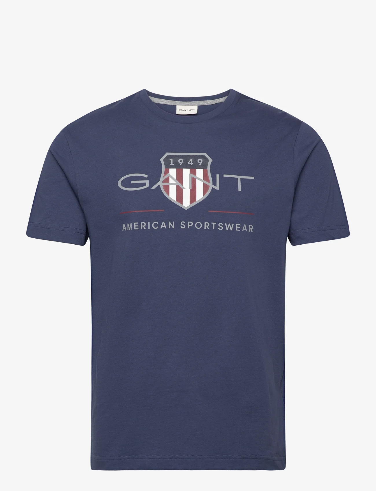GANT - REG ARCHIVE SHIELD SS T-SHIRT - kortärmade t-shirts - dusty blue sea - 0