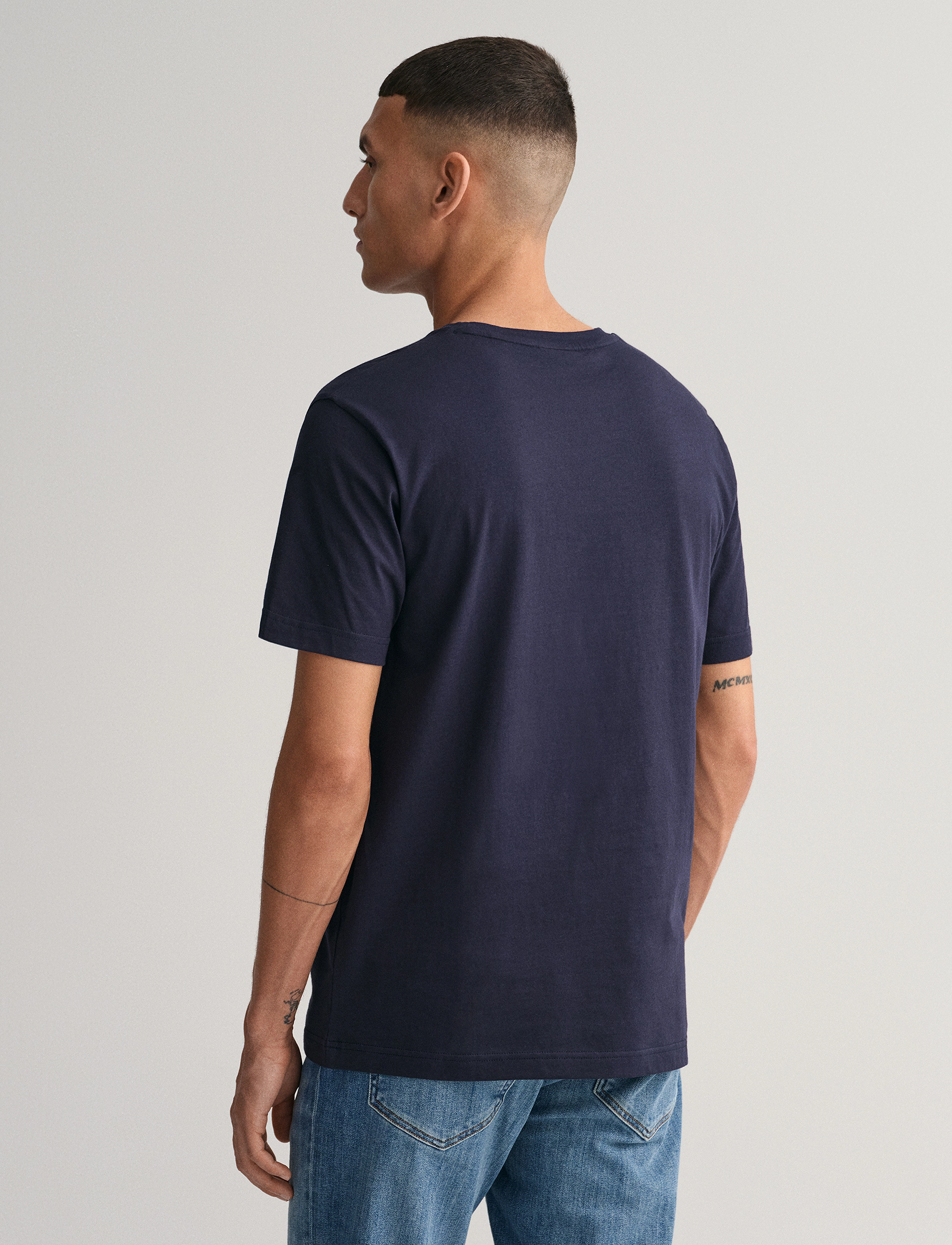 Gant - REG ARCHIVE SHIELD SS T-SHIRT - kortærmede t-shirts - evening blue - 3