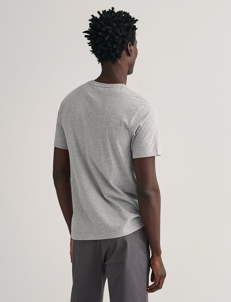GANT - REG ARCHIVE SHIELD SS T-SHIRT - kortärmade t-shirts - grey melange - 3