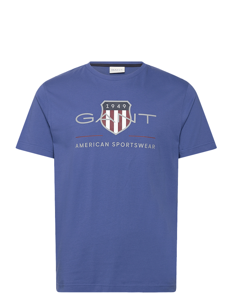 GANT - REG ARCHIVE SHIELD SS T-SHIRT - kortærmede t-shirts - rich blue - 0
