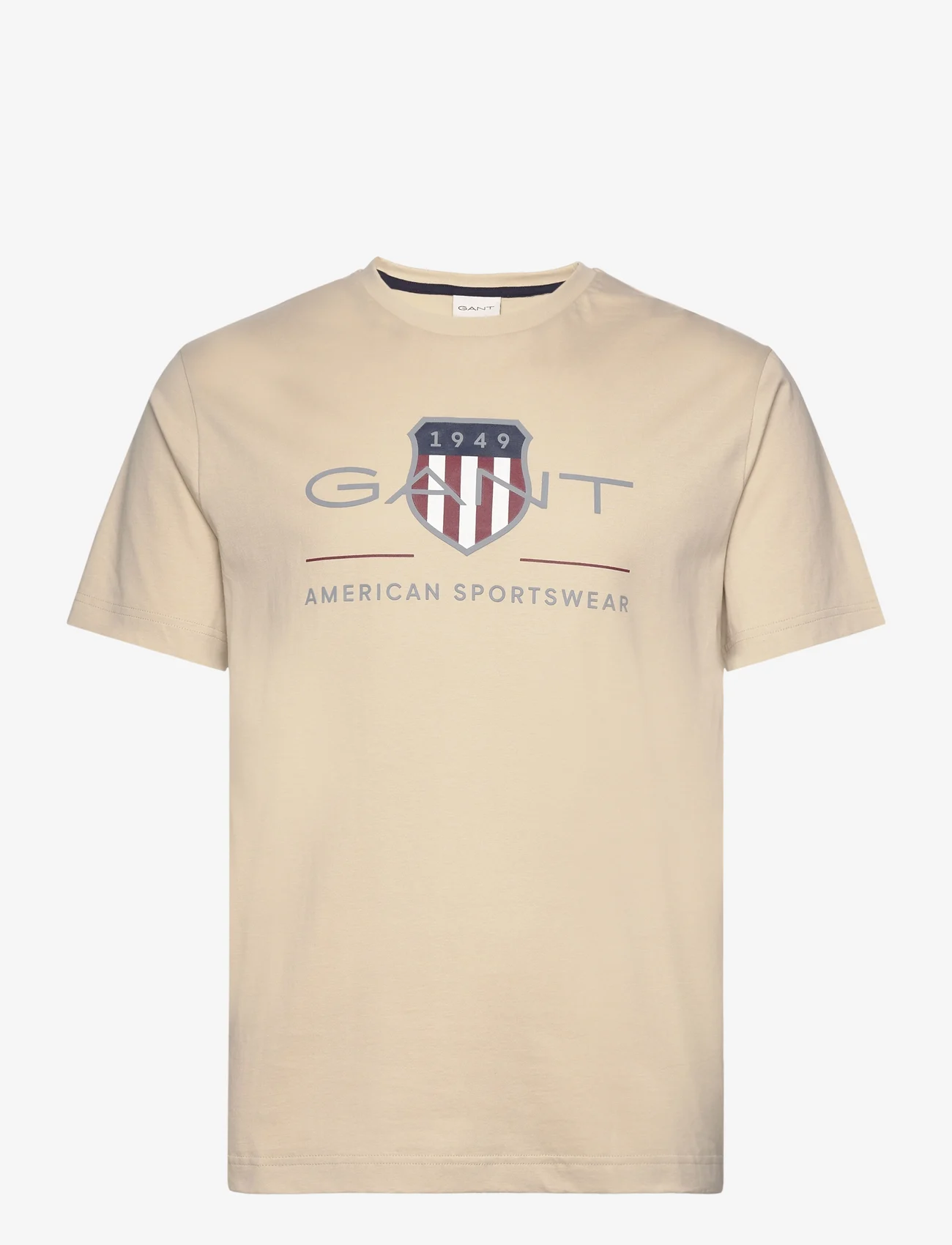 GANT - REG ARCHIVE SHIELD SS T-SHIRT - kurzärmelig - silky beige - 0