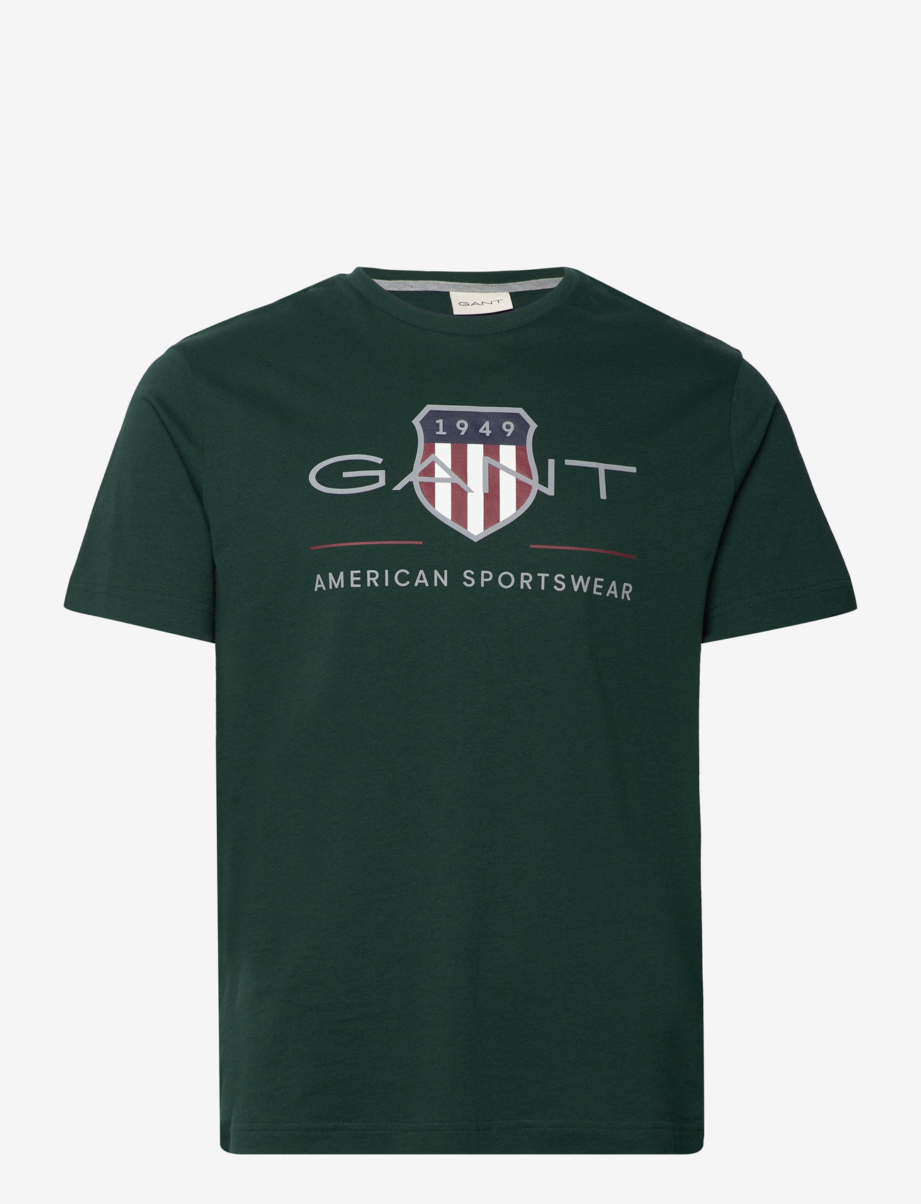 GANT - REG ARCHIVE SHIELD SS T-SHIRT - kortærmede t-shirts - tartan green - 0
