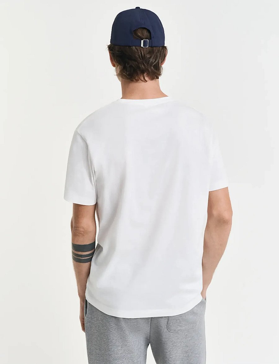 Gant - REG ARCHIVE SHIELD SS T-SHIRT - kortärmade t-shirts - white - 3