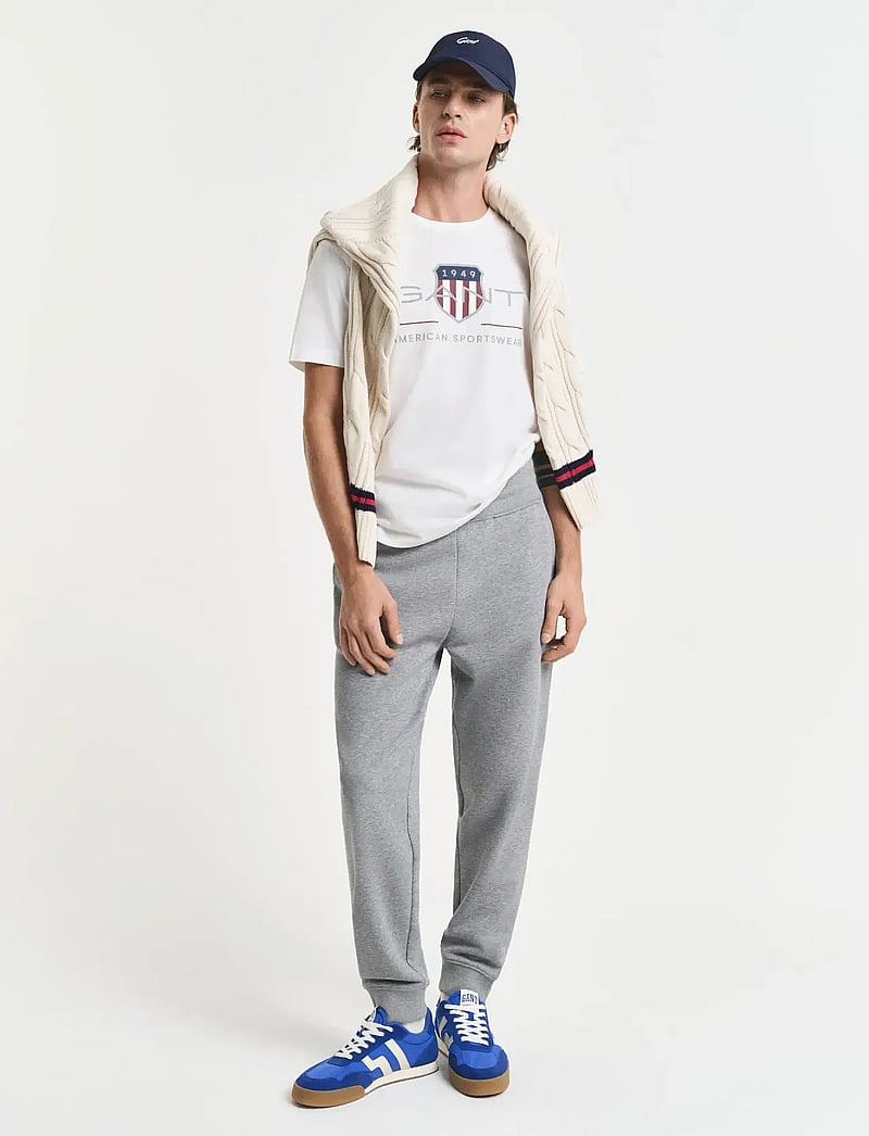 GANT - REG ARCHIVE SHIELD SS T-SHIRT - lühikeste varrukatega t-särgid - white - 5