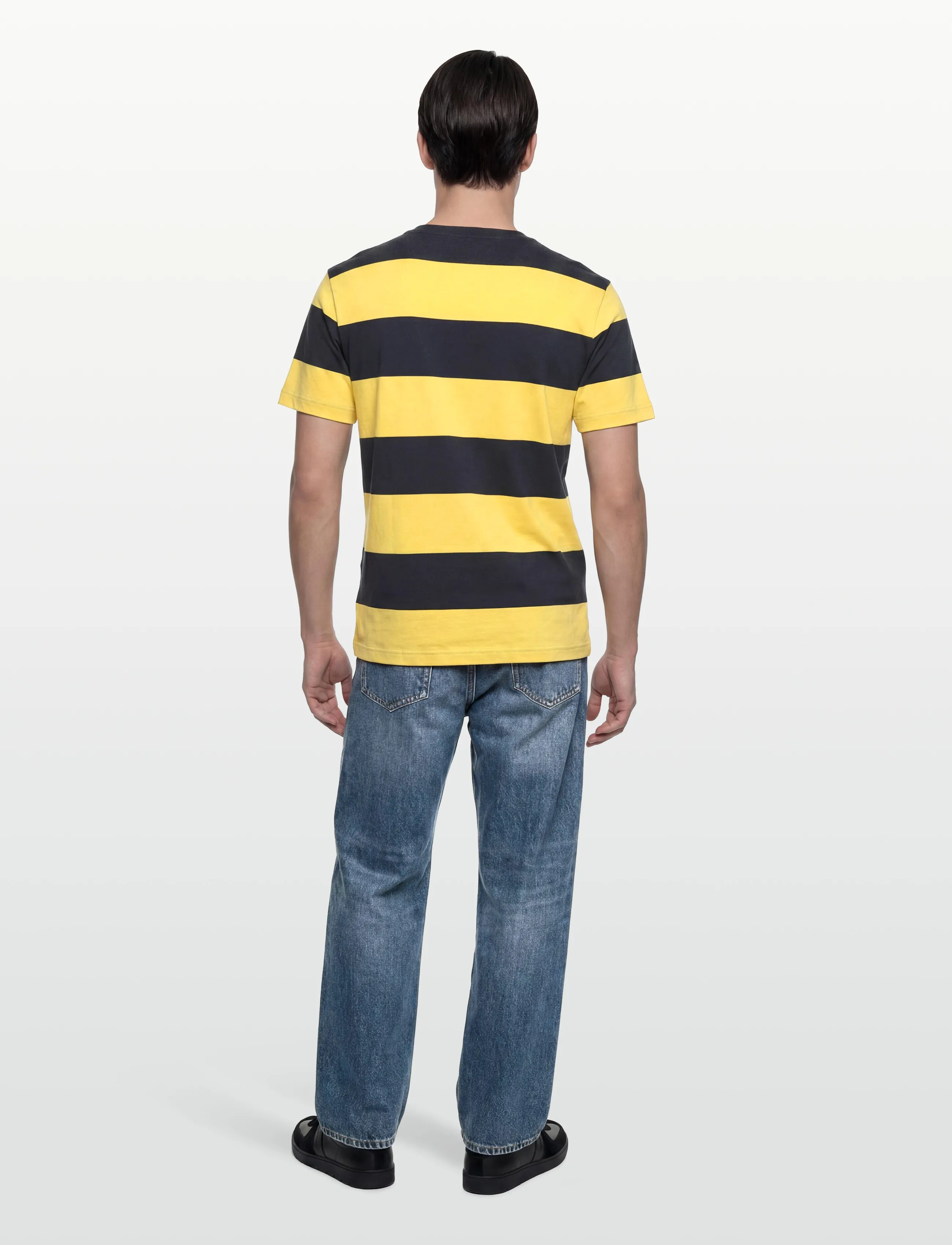 Gant - BAR STRIPE SS T-SHIRT - kortærmede t-shirts - banana yellow - 4