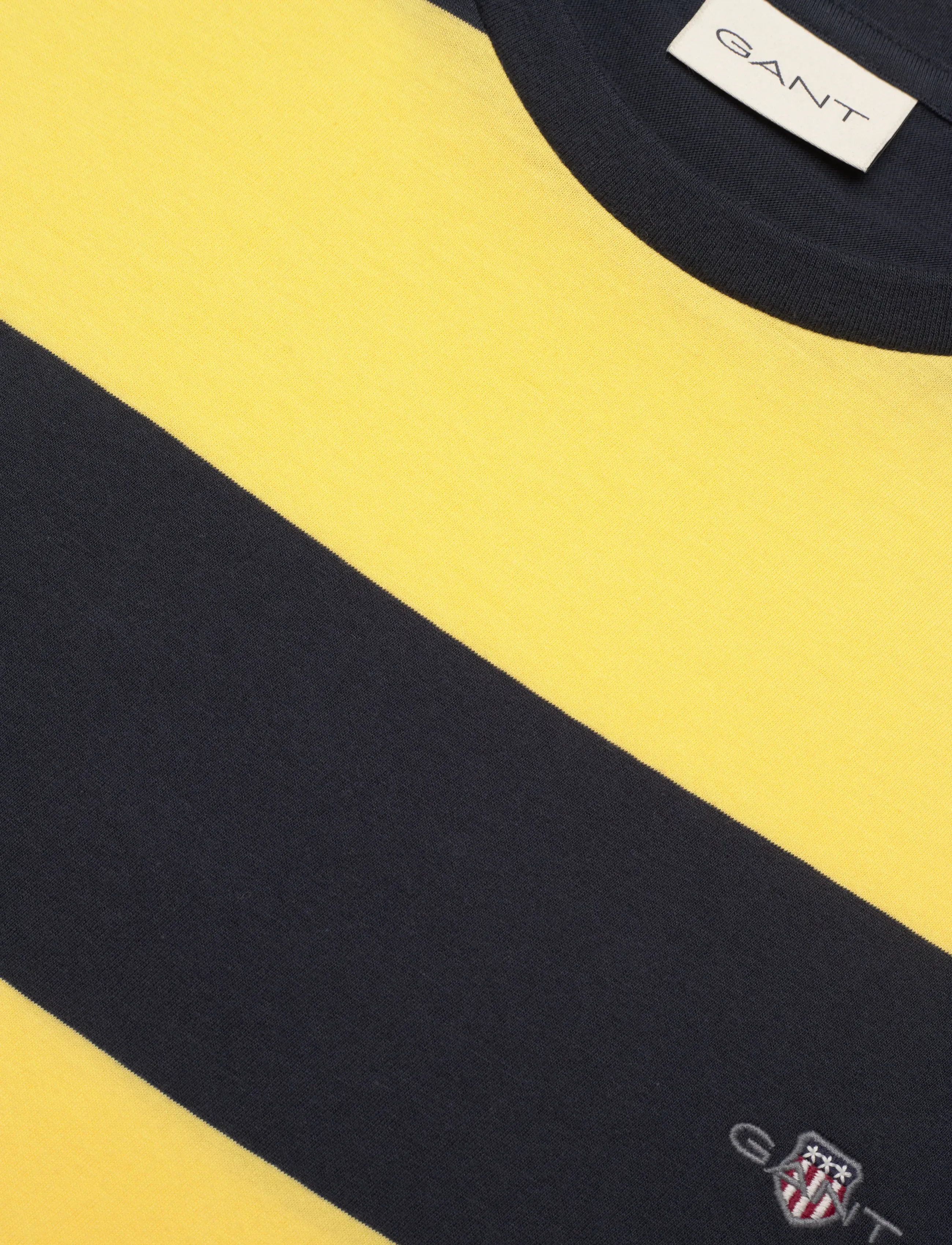 Gant - BAR STRIPE SS T-SHIRT - kortærmede t-shirts - banana yellow - 5