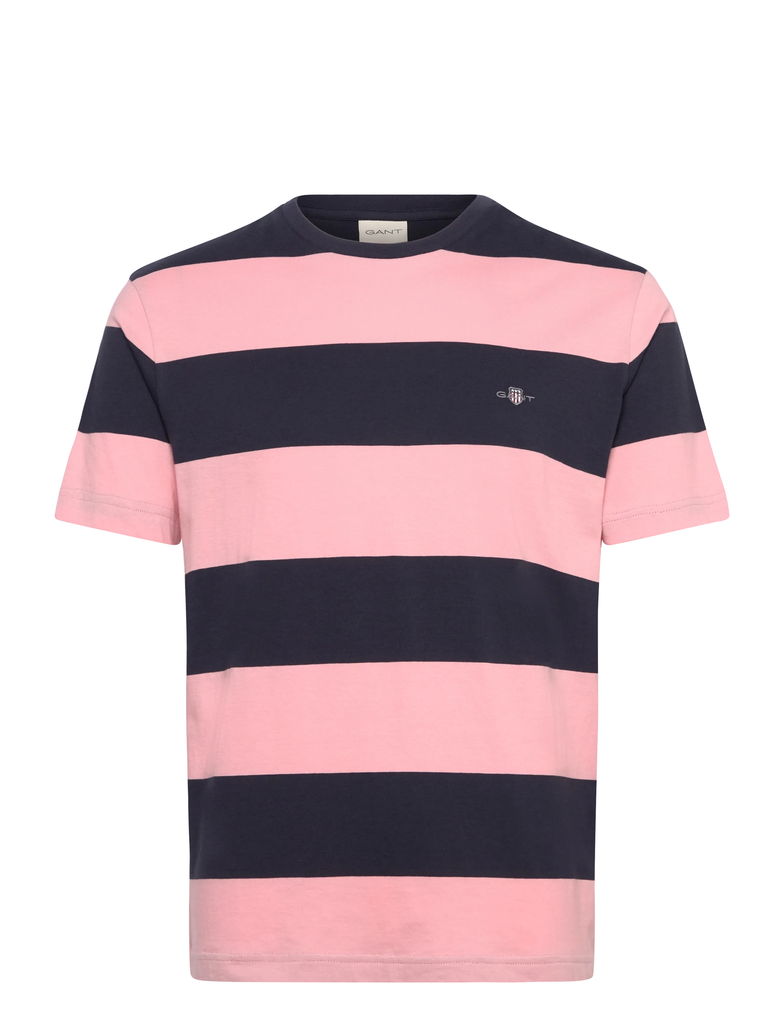Gant BAR STRIPE SS T-SHIRT - T-shirts - BUBBELGUM PINK / pink/rose