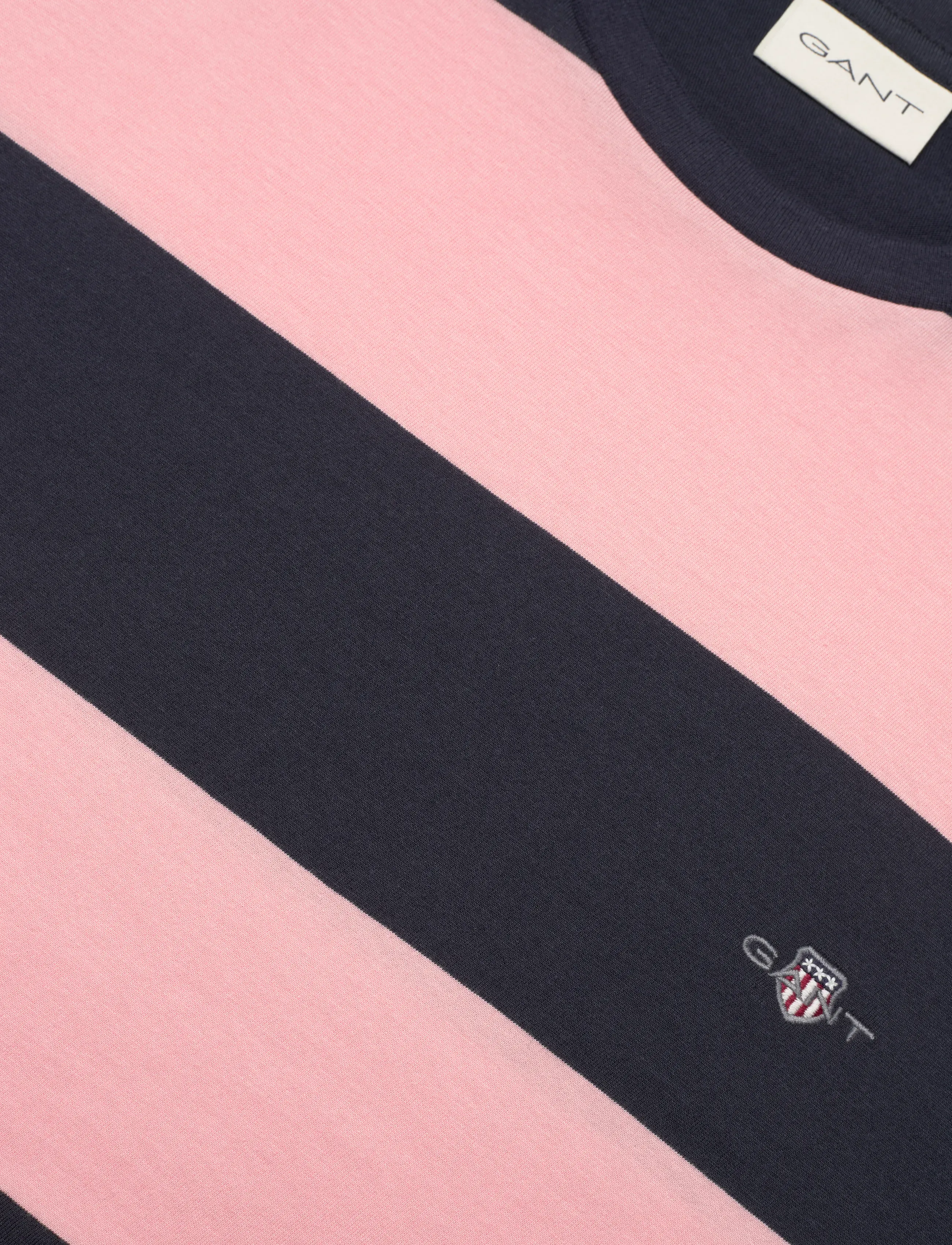 Gant - BAR STRIPE SS T-SHIRT - kortærmede t-shirts - bubbelgum pink - 5
