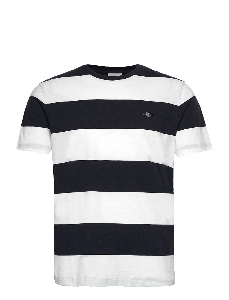 GANT - BAR STRIPE SS T-SHIRT - kurzärmelig - eggshell - 1