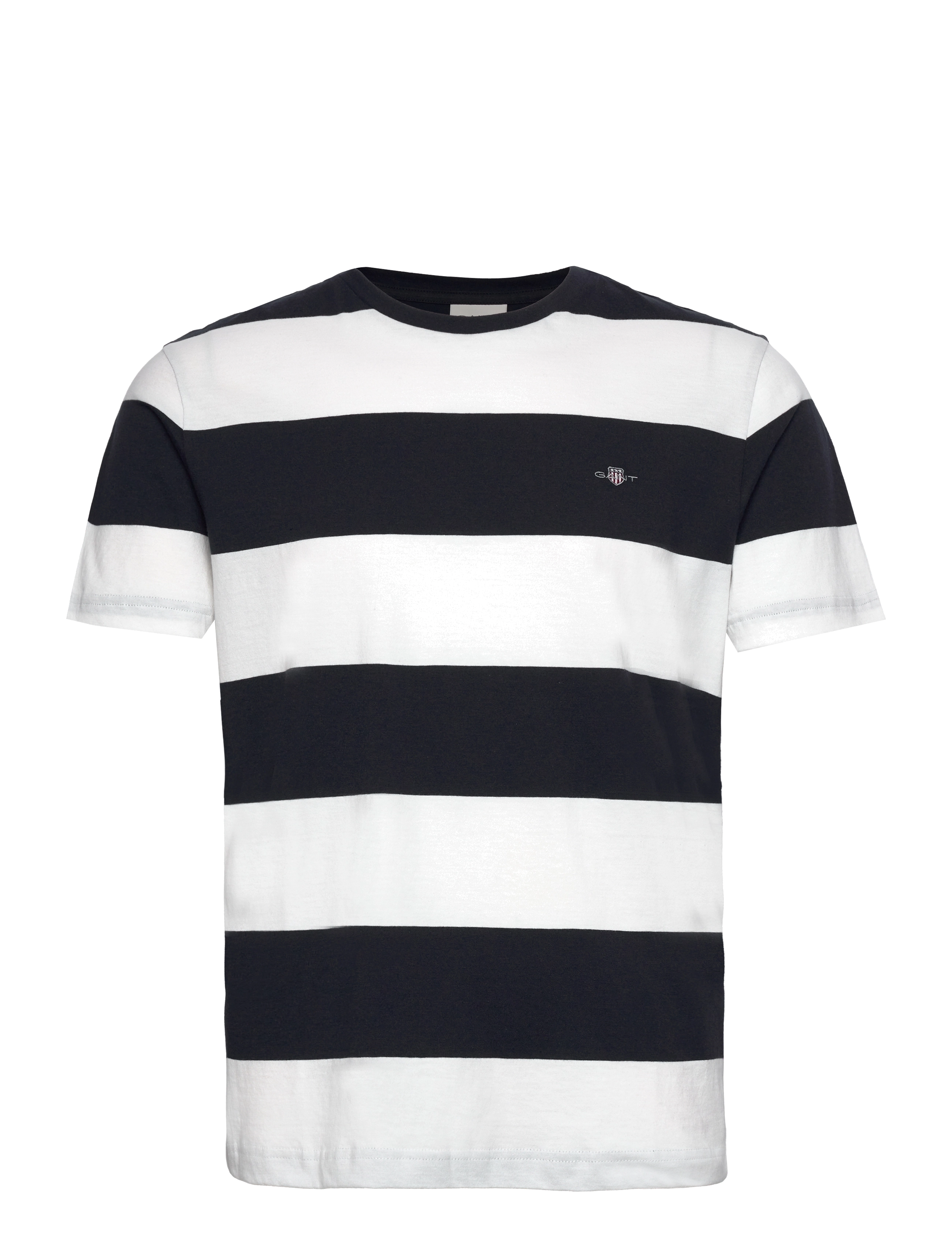 Gant BAR STRIPE SS T-SHIRT - T-shirts - EGGSHELL / white
