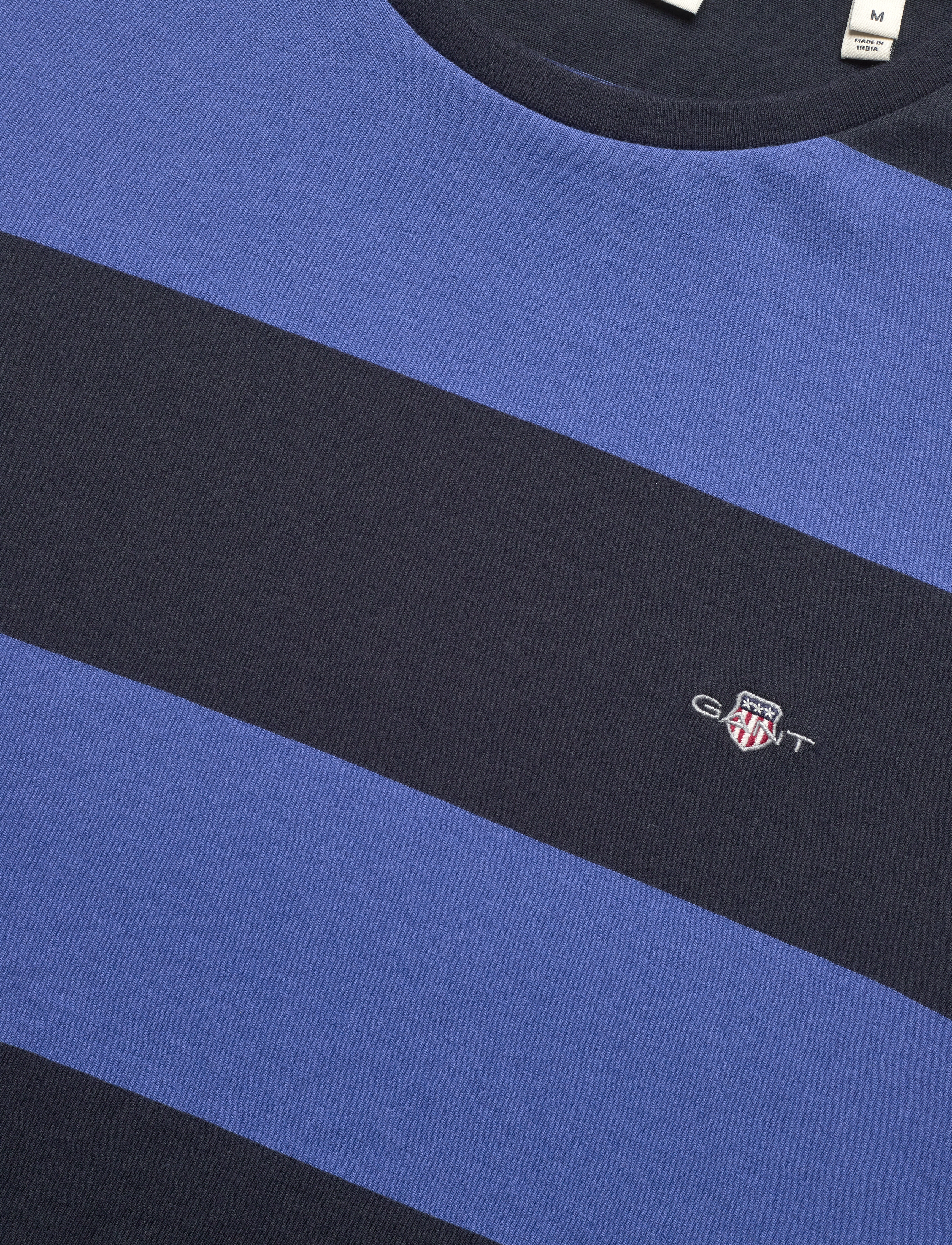 Gant - BAR STRIPE SS T-SHIRT - short-sleeved t-shirts - rich blue - 2