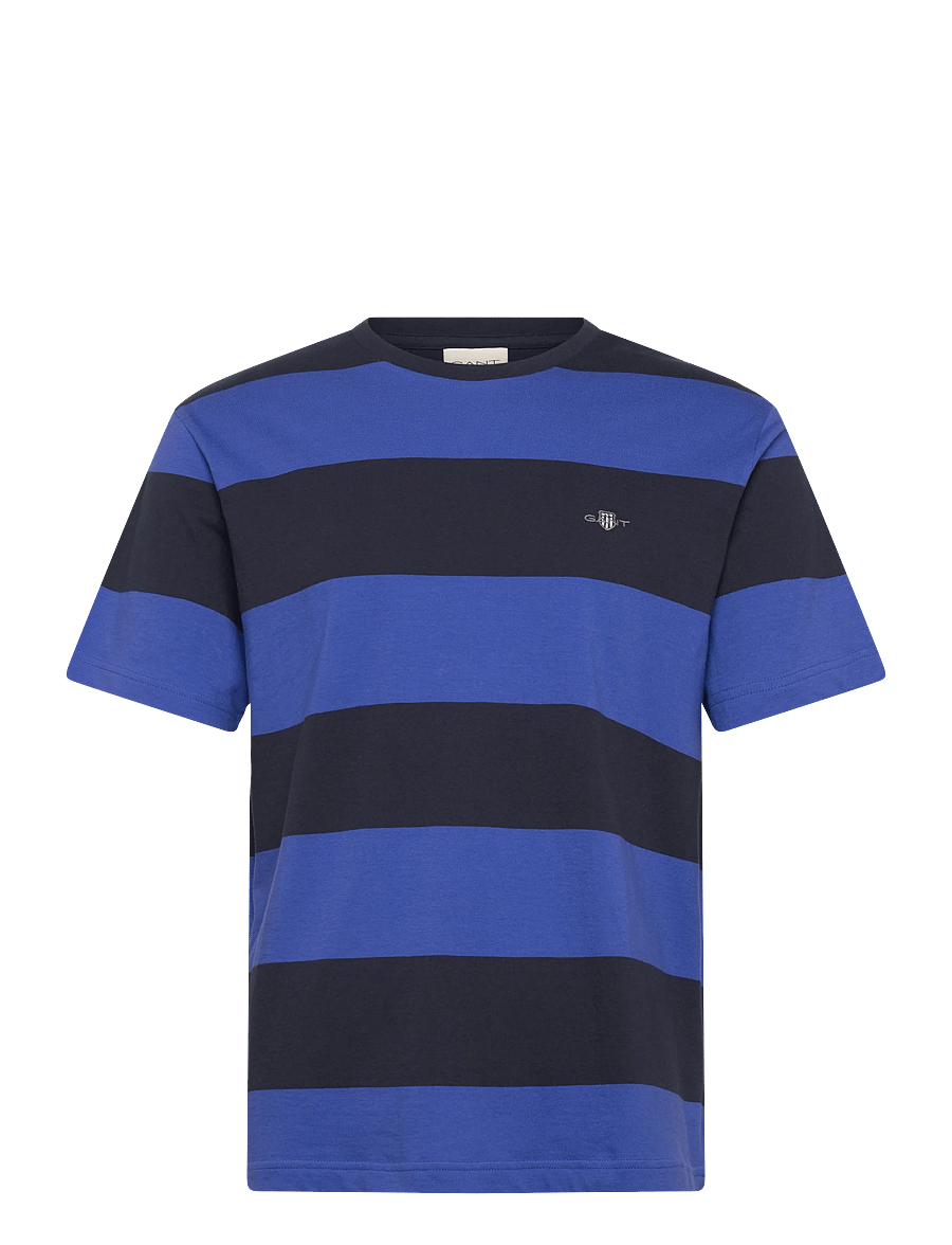 Gant - BAR STRIPE SS T-SHIRT - kortärmade t-shirts - royal blue - 1
