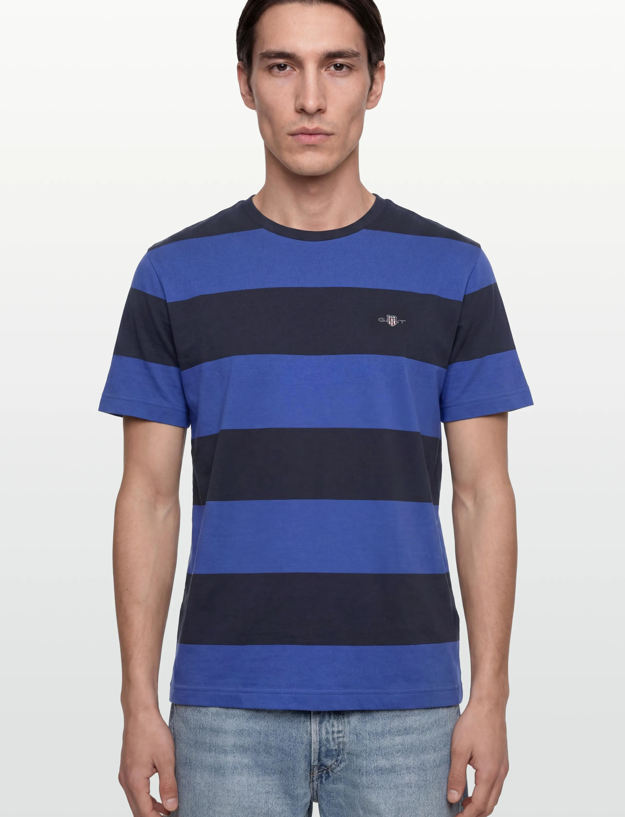 Gant - BAR STRIPE SS T-SHIRT - lühikeste varrukatega t-särgid - royal blue - 3