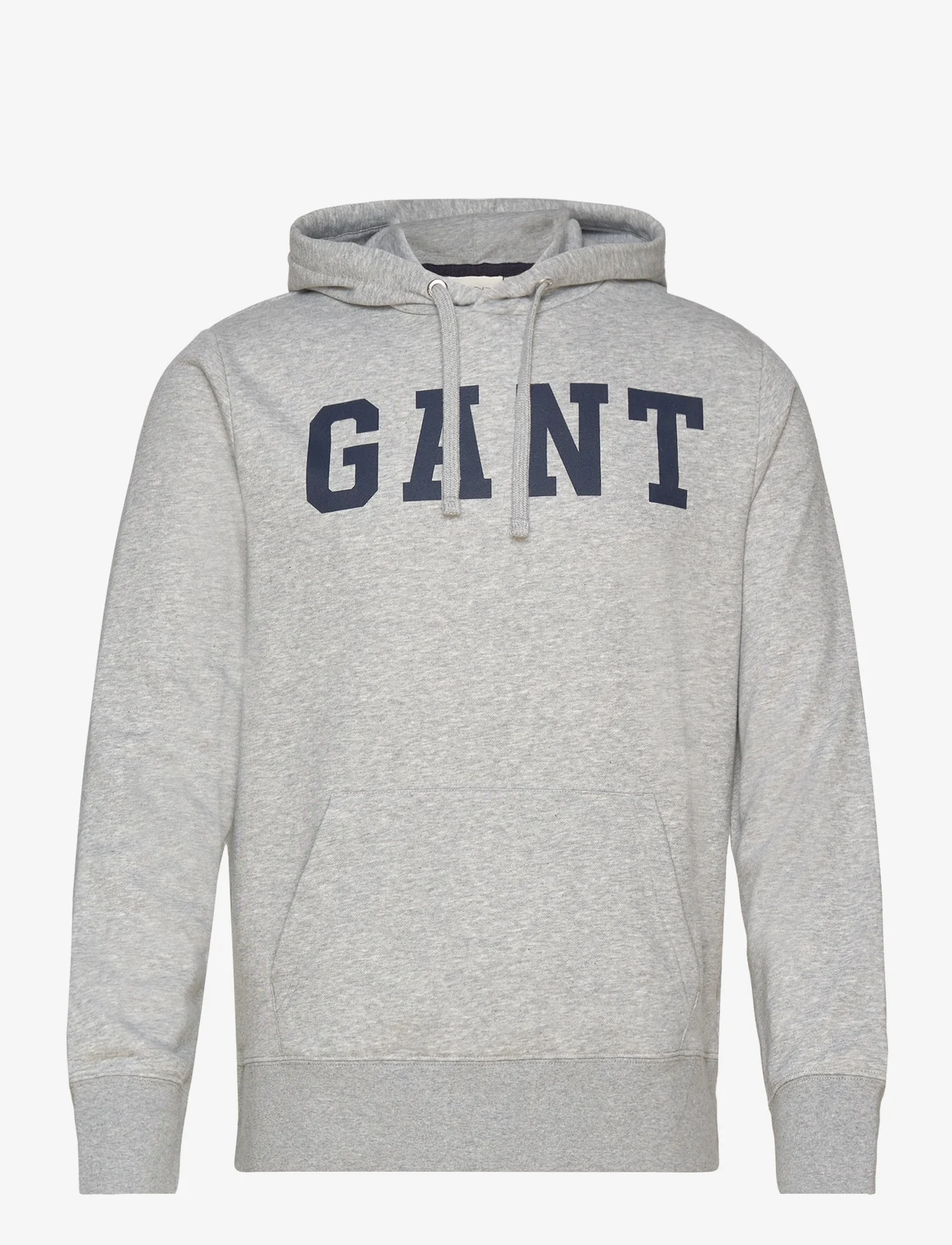 GANT - GANT LOGO SWEAT HOODIE - hoodies - grey melange - 0