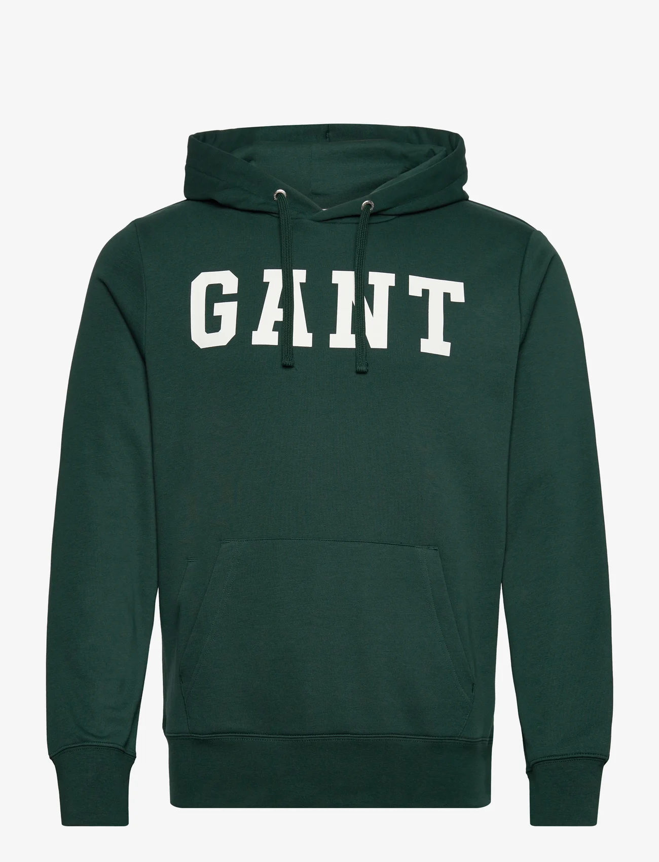 GANT - GANT LOGO SWEAT HOODIE - hoodies - tartan green - 0