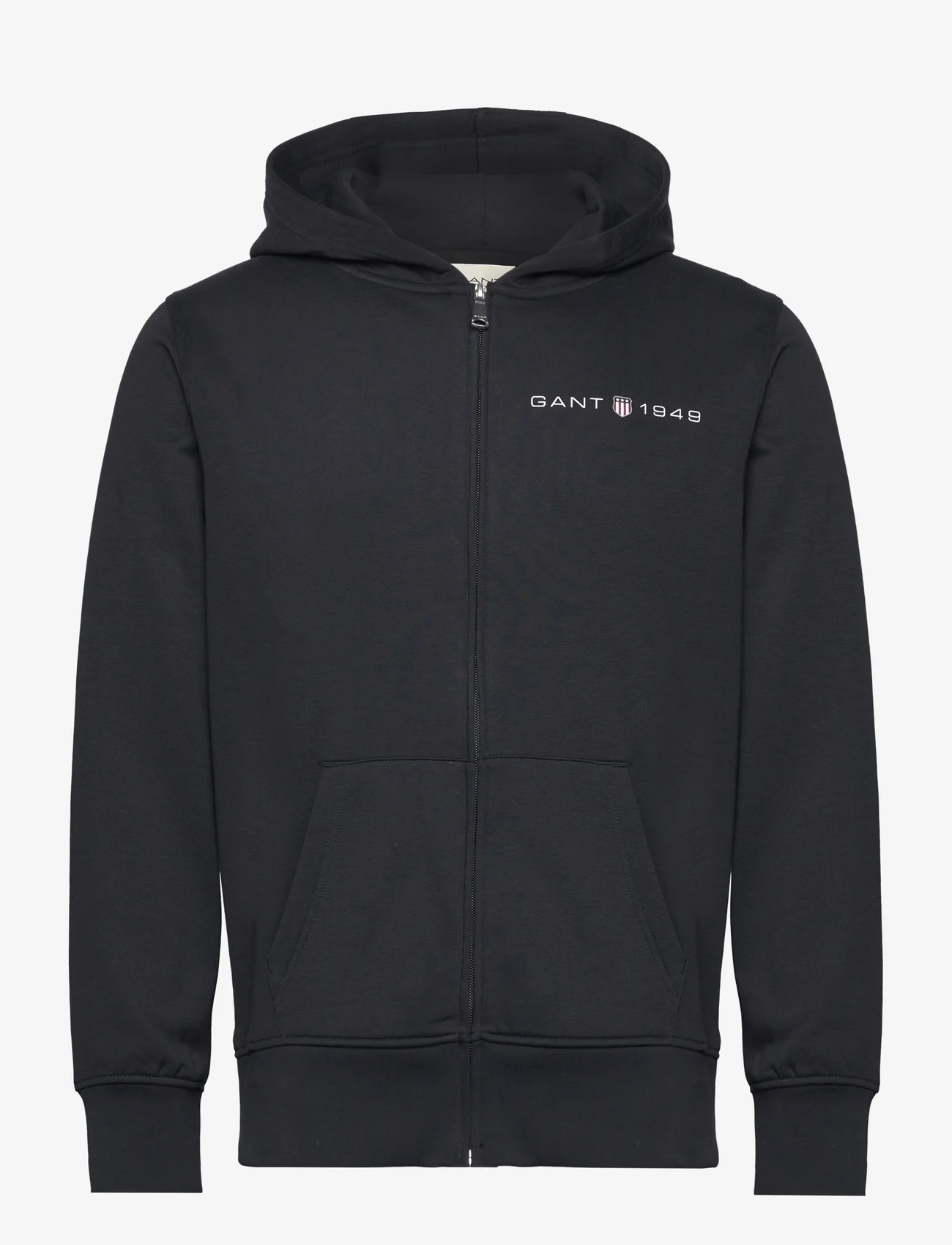 GANT - PRINTED GRAPHIC FULL ZIP HOODIE - hoodies - black - 0