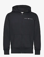 GANT - PRINTED GRAPHIC FULL ZIP HOODIE - hoodies - black - 0