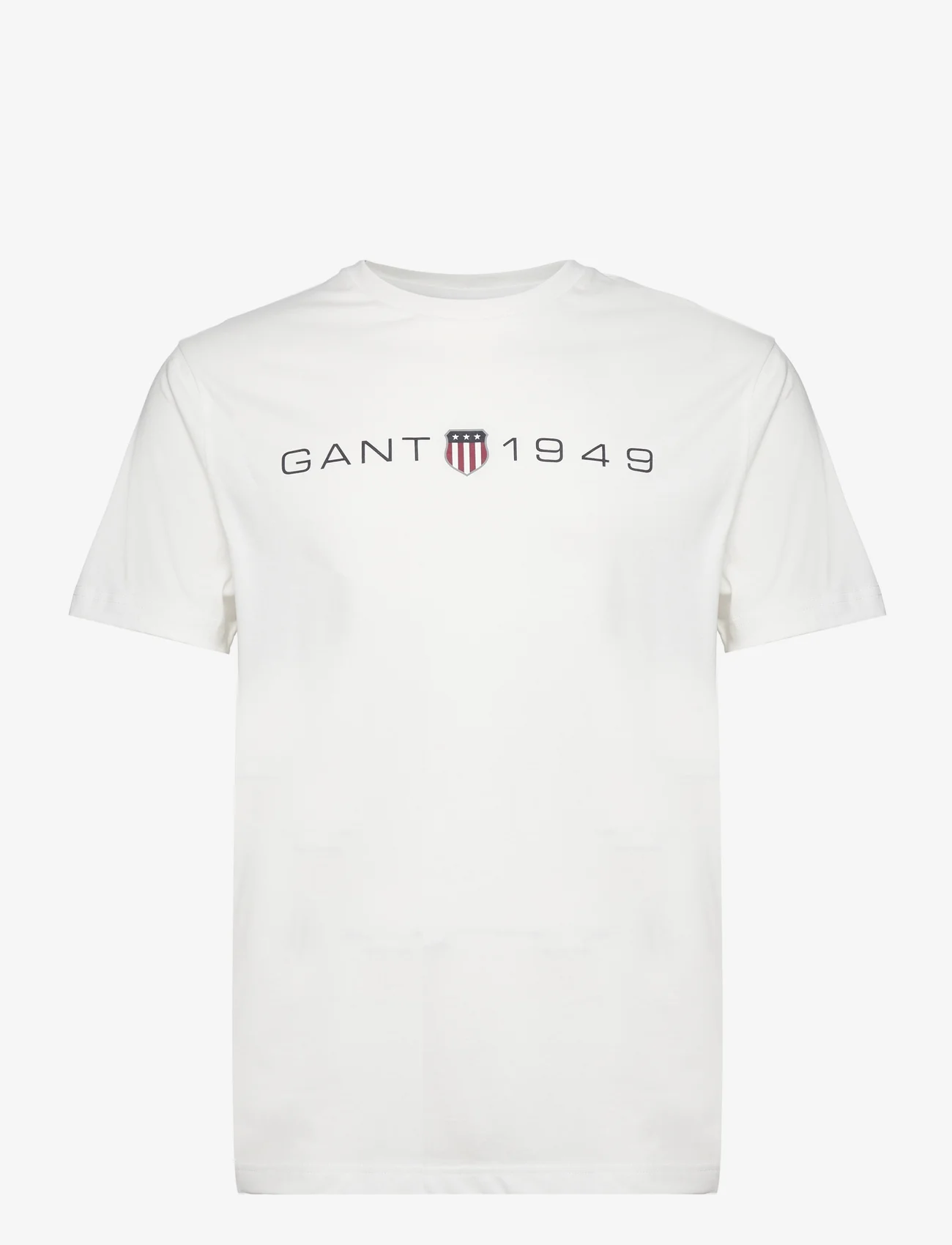 GANT - PRINTED GRAPHIC SS T-SHIRT - kortærmede t-shirts - eggshell - 0