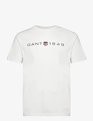 GANT - PRINTED GRAPHIC SS T-SHIRT - kortærmede t-shirts - eggshell - 0