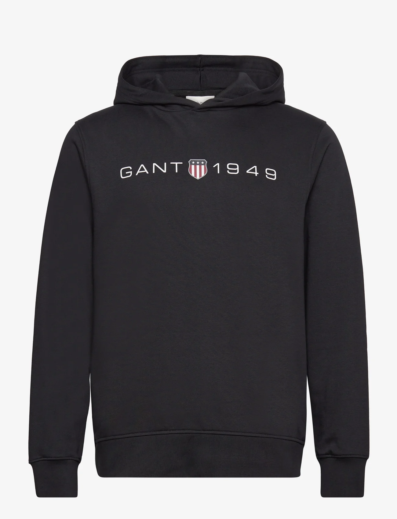 GANT - PRINTED GRAPHIC HOODIE - hoodies - black - 0