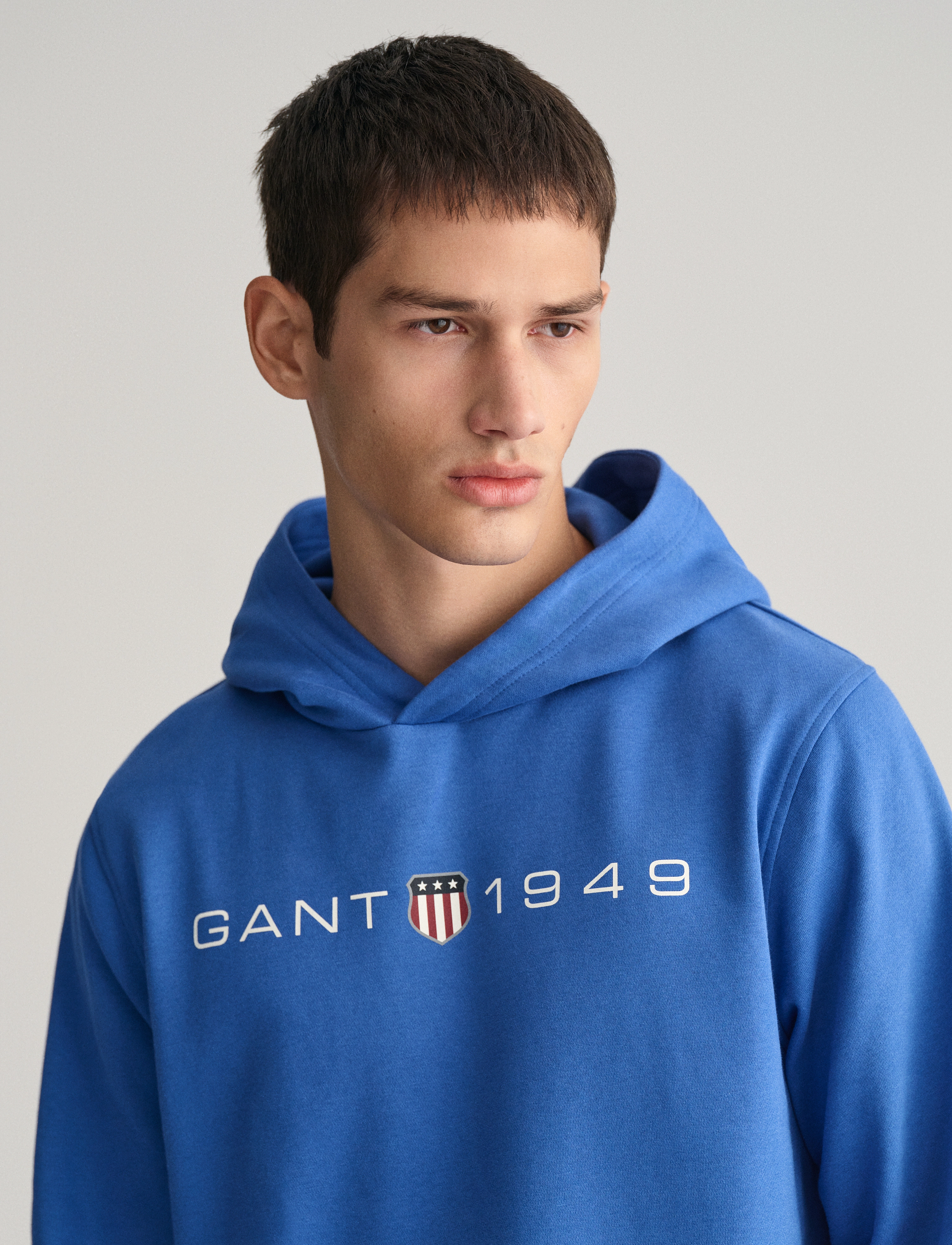 GANT - PRINTED GRAPHIC HOODIE - rich blue - 4