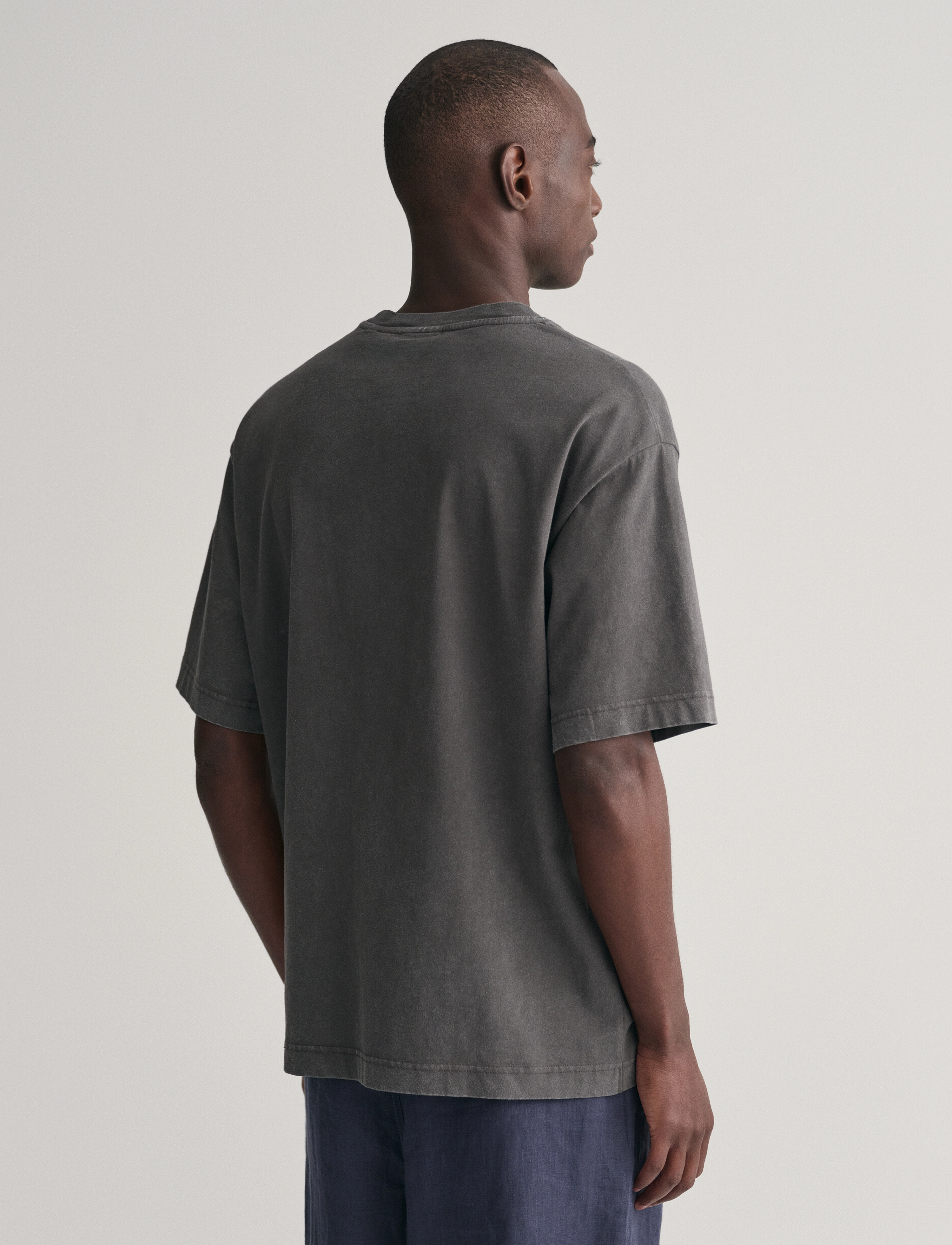 GANT - STONE WASHED TSHIRT - dark graphite - 3