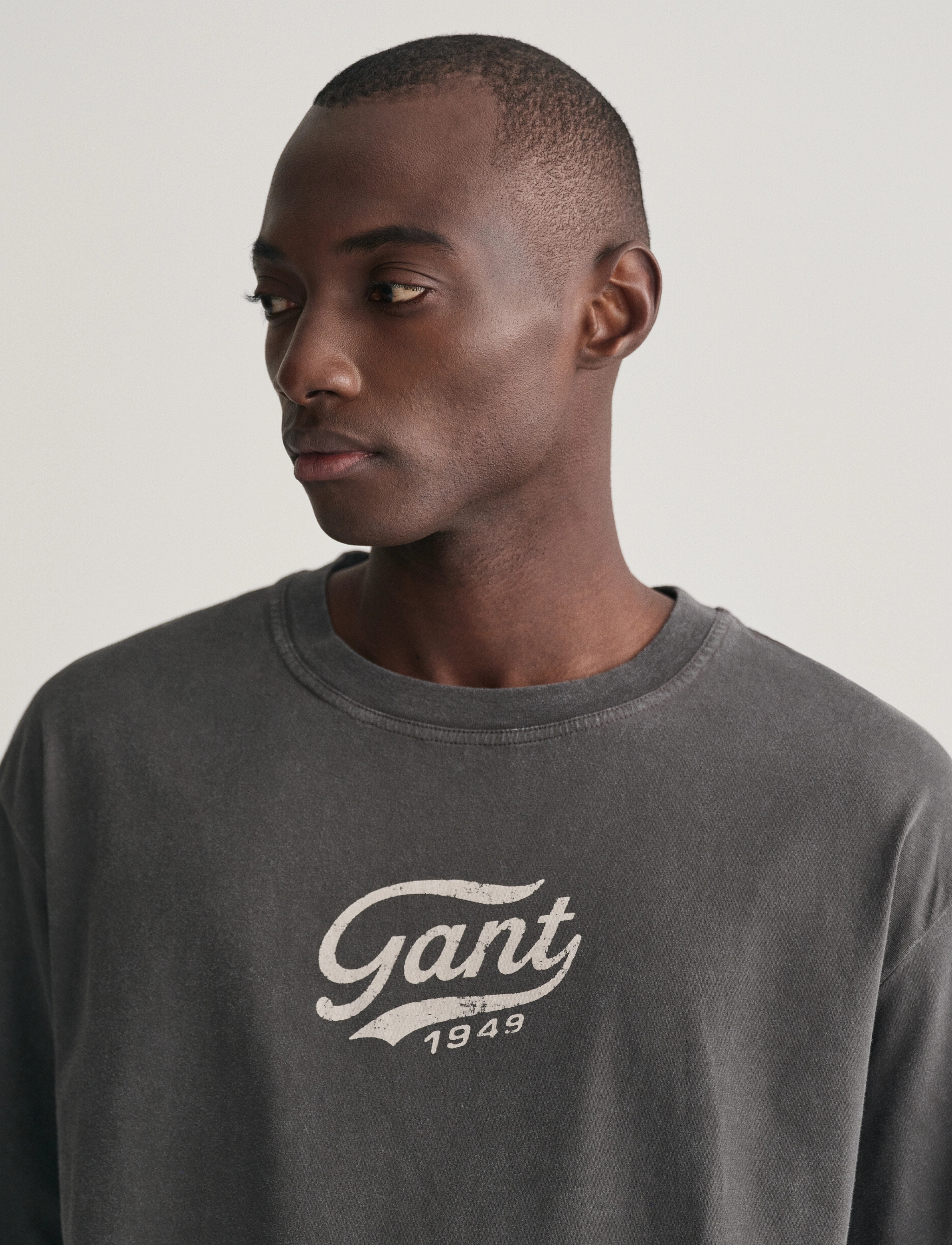 GANT - STONE WASHED TSHIRT - dark graphite - 4