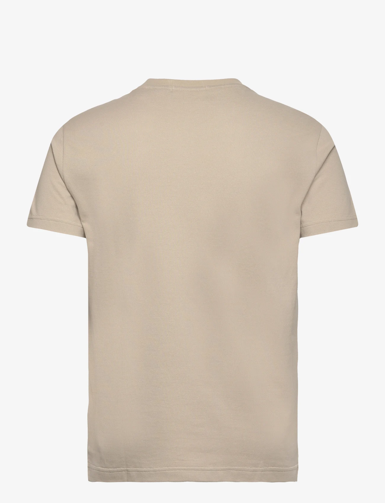 GANT - SLIM TONAL SHIELD PIQUE SS TSHIRT - kortärmade t-shirts - concrete beige - 1