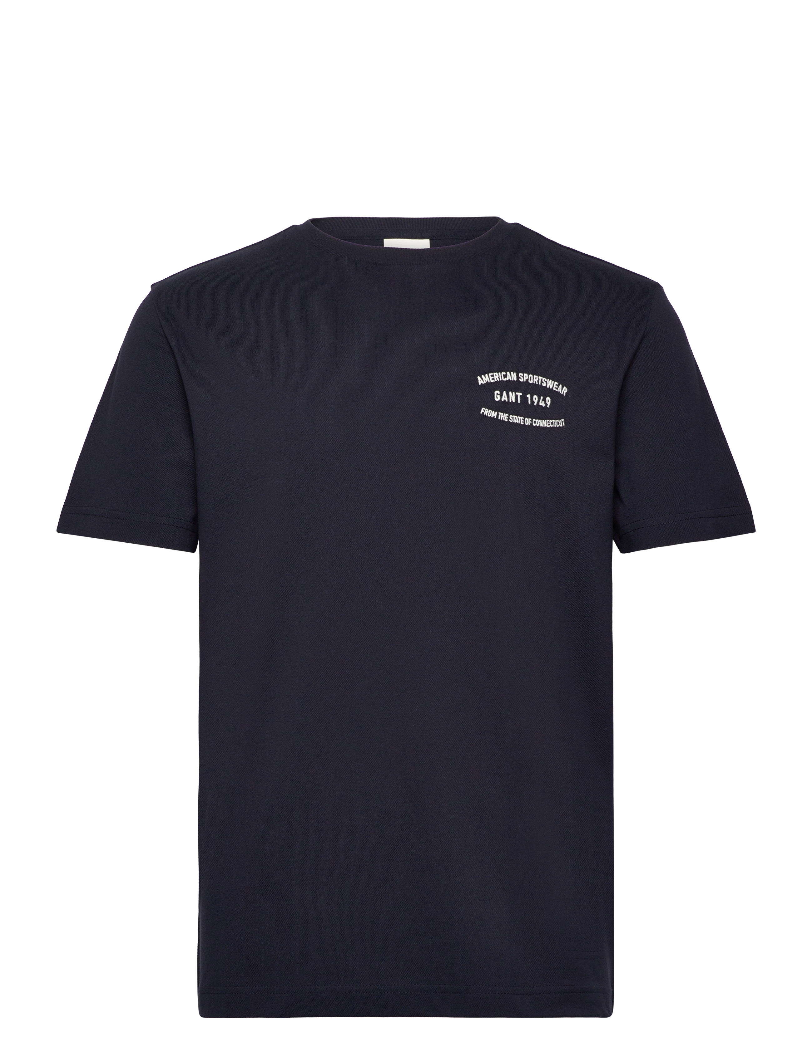 Gant - SMALL GRAPHIC PIQUE SS TSHIRT - laveste priser - evening blue - 1