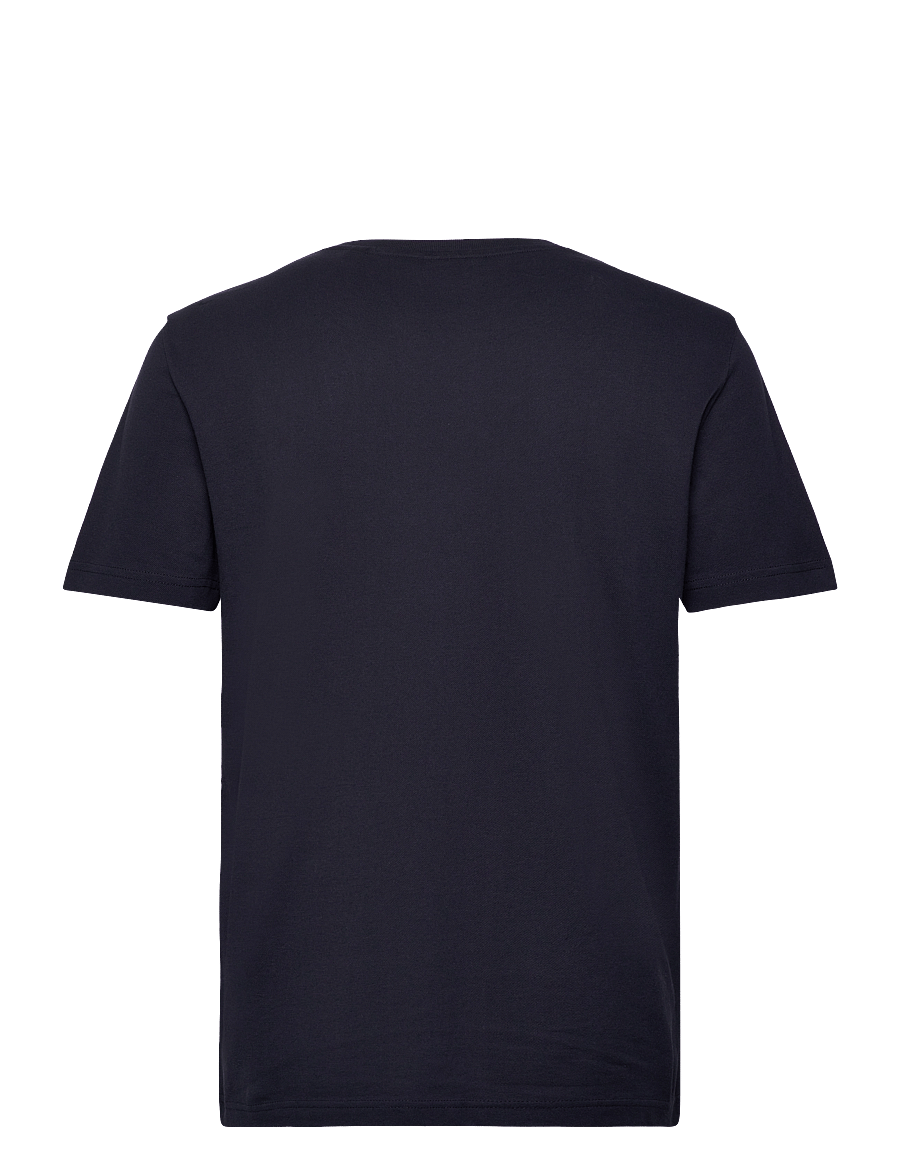 Gant - SMALL GRAPHIC PIQUE SS TSHIRT - kurzärmelige t-shirts - evening blue - 2
