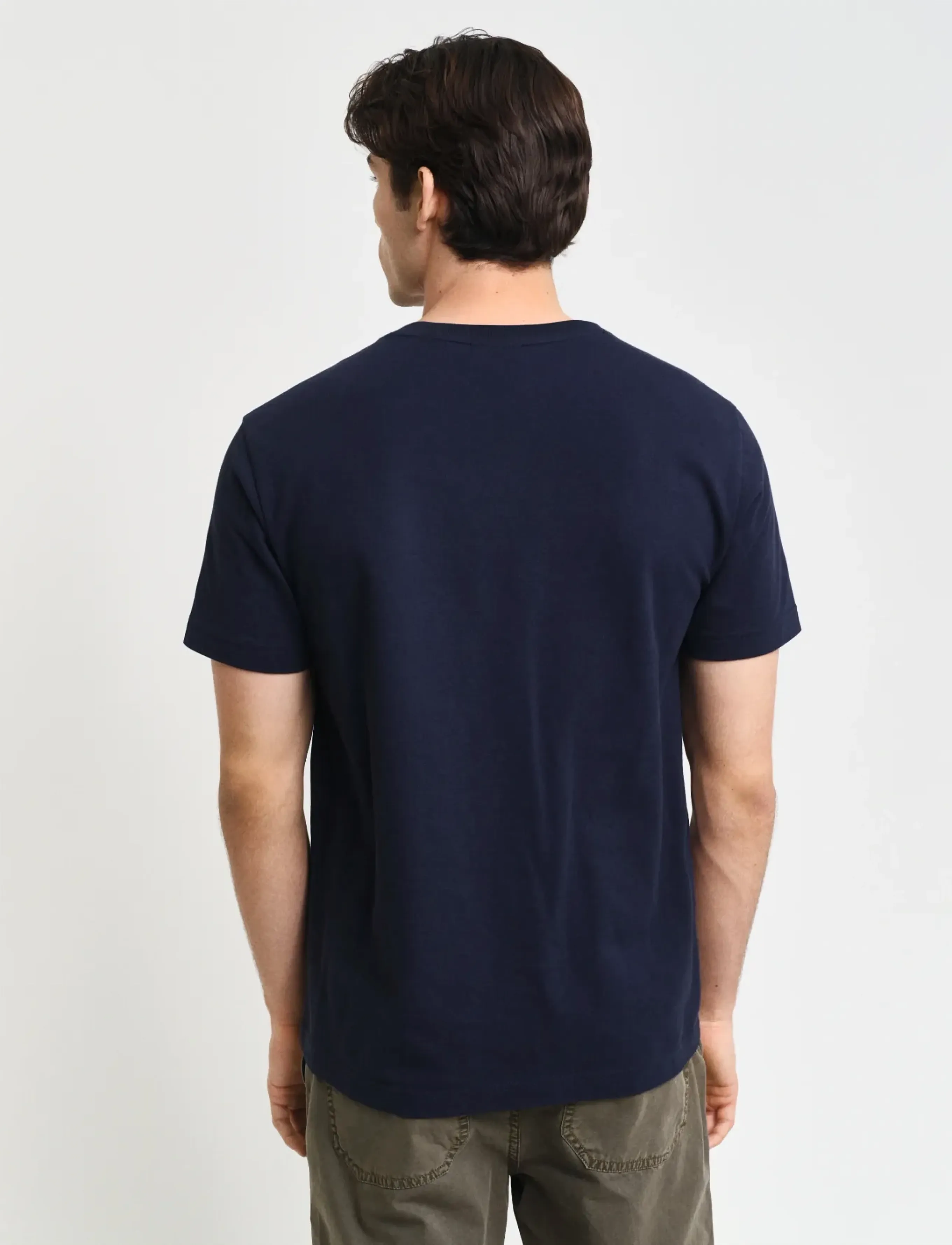 Gant - SMALL GRAPHIC PIQUE SS TSHIRT - laveste priser - evening blue - 3