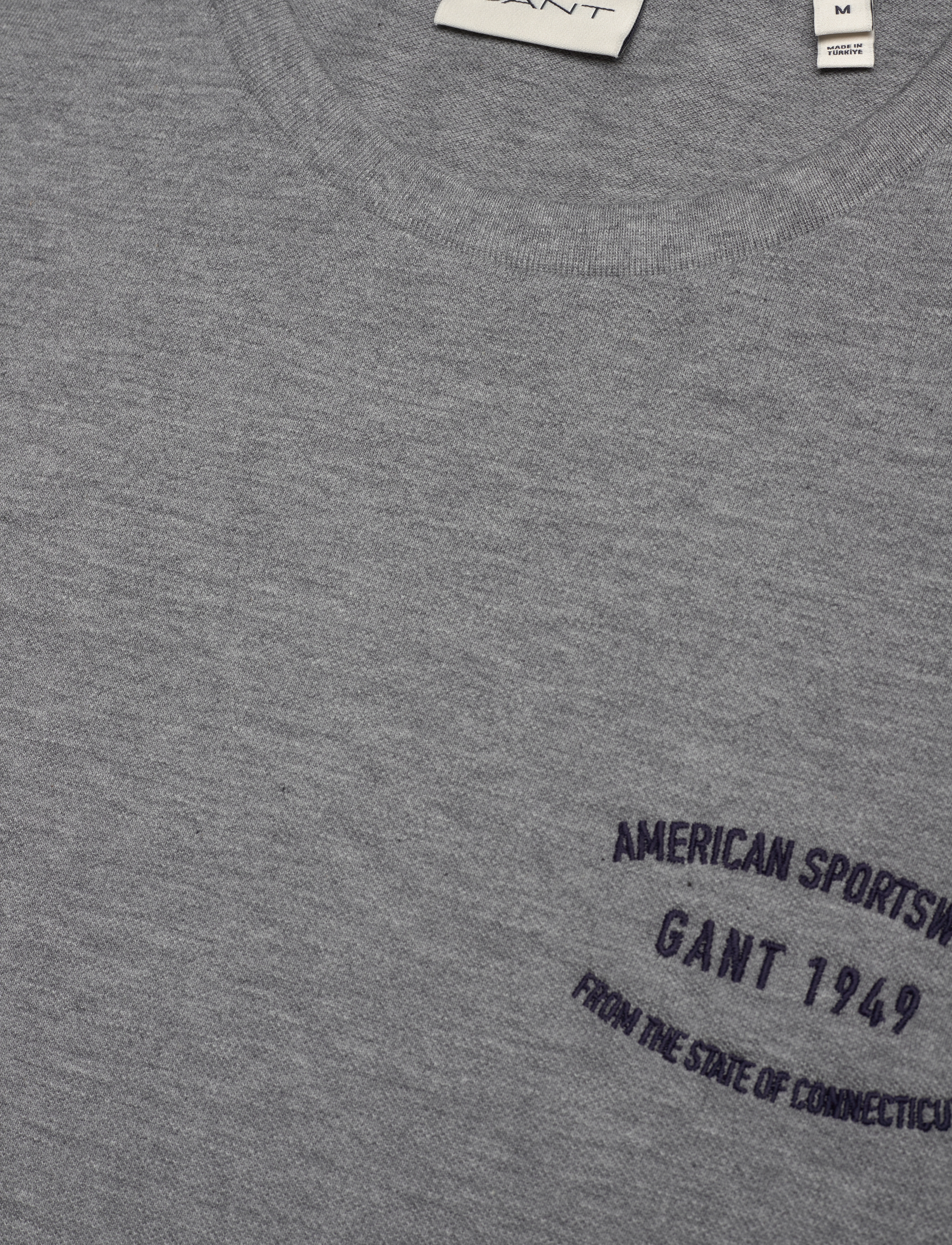 Gant - SMALL GRAPHIC PIQUE SS TSHIRT - grey melange - 2
