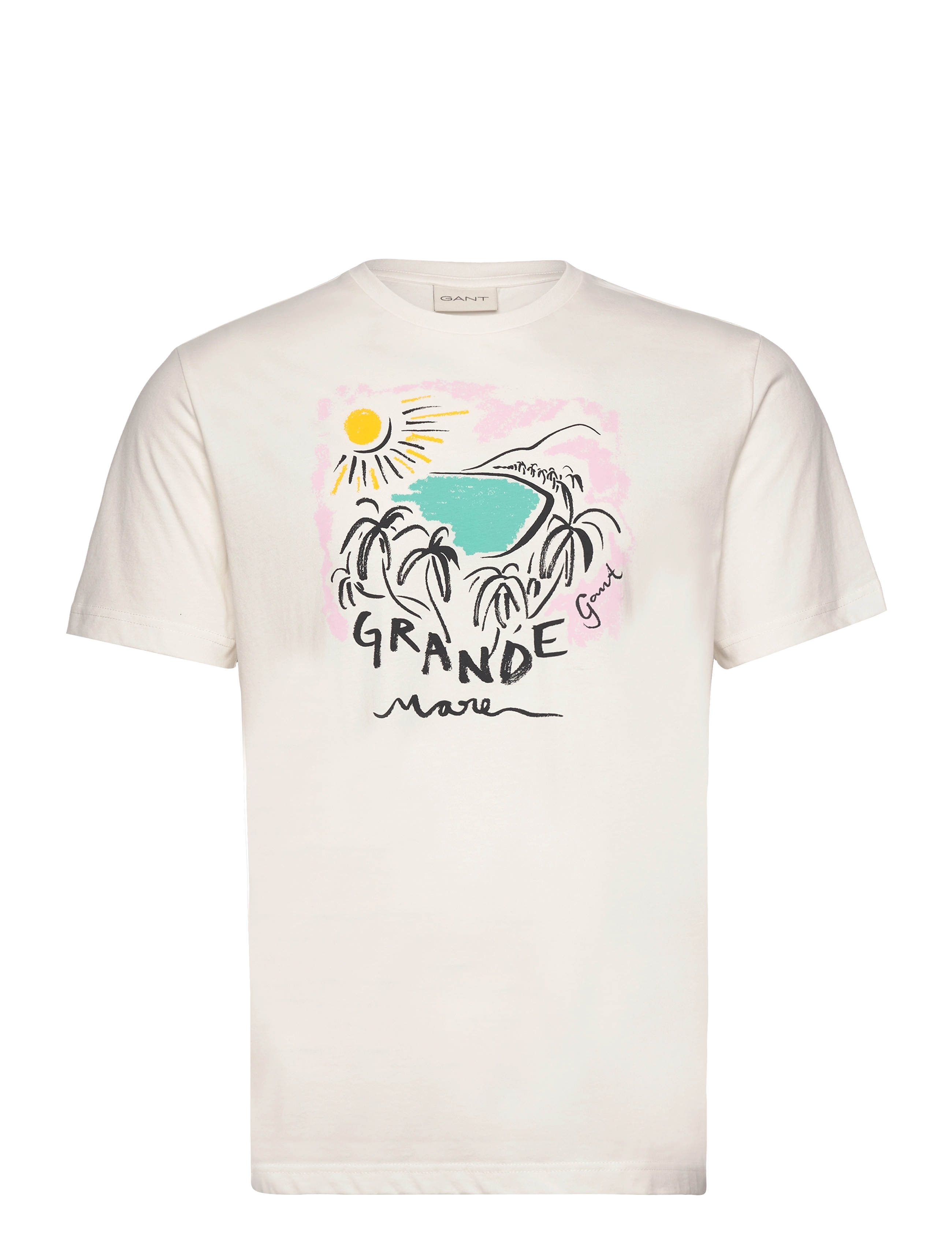 PRINT SS TSHIRT - EGGSHELL