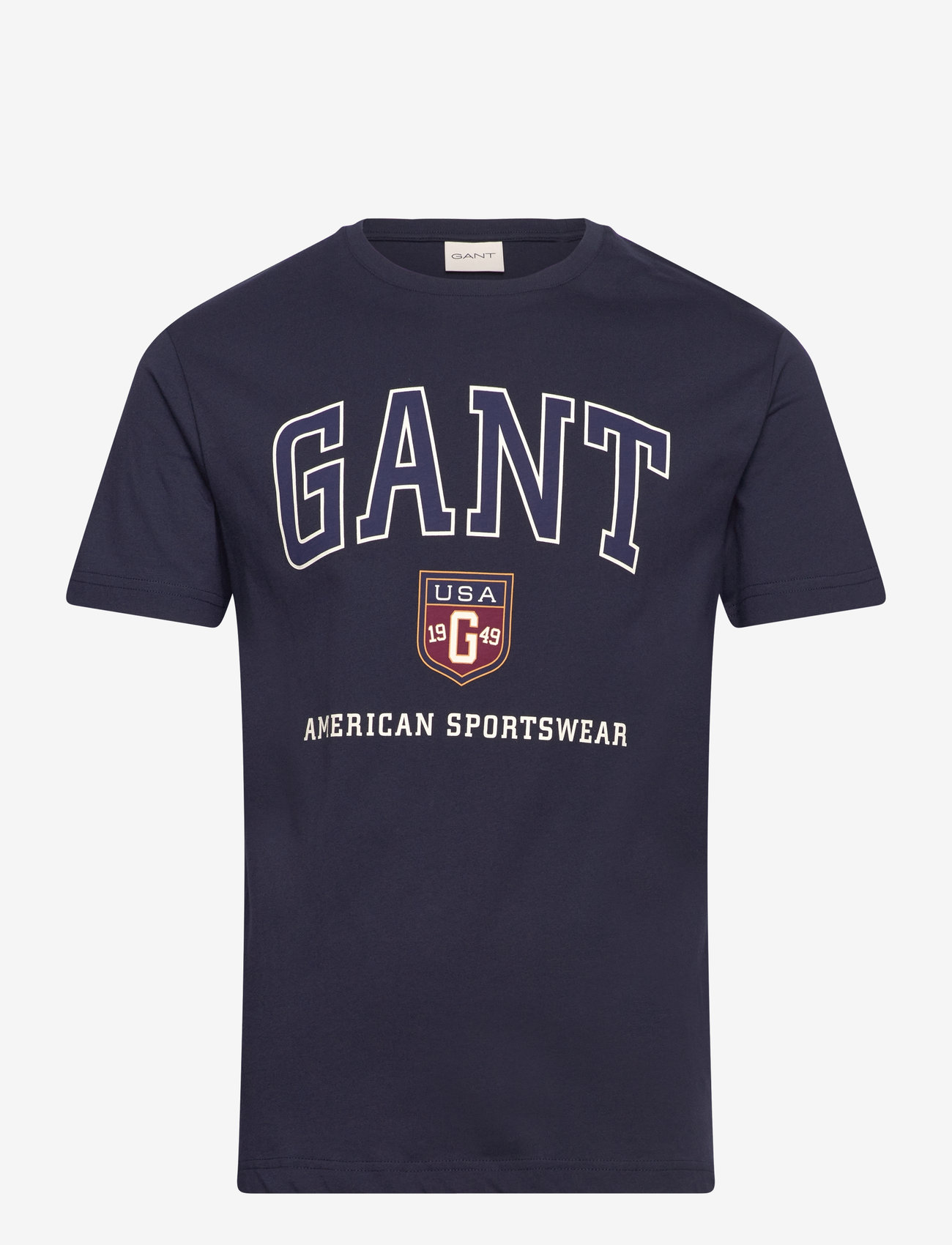 GANT - GRAPHIC T-SHIRT - kortærmede t-shirts - evening blue - 0