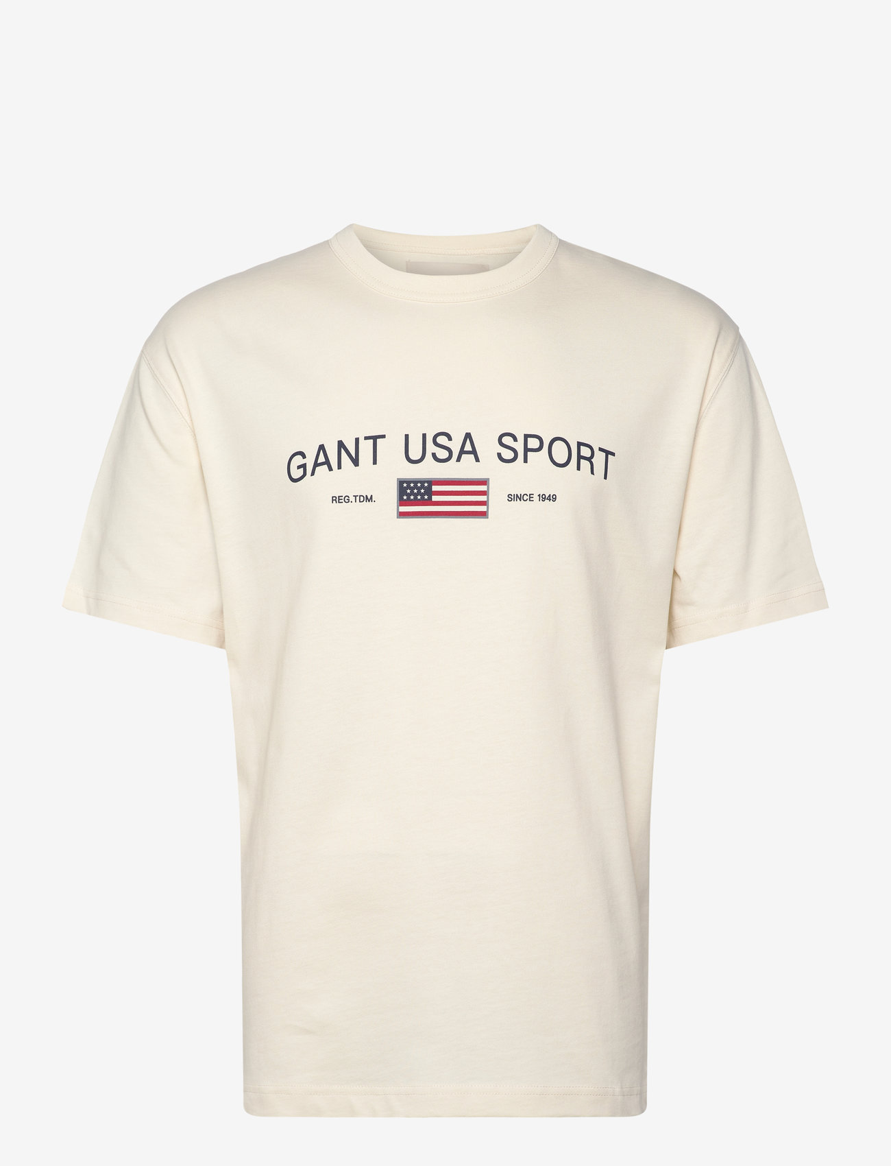 GANT - GRAPHIC T-SHIRT - marškinėliai trumpomis rankovėmis - cream - 0