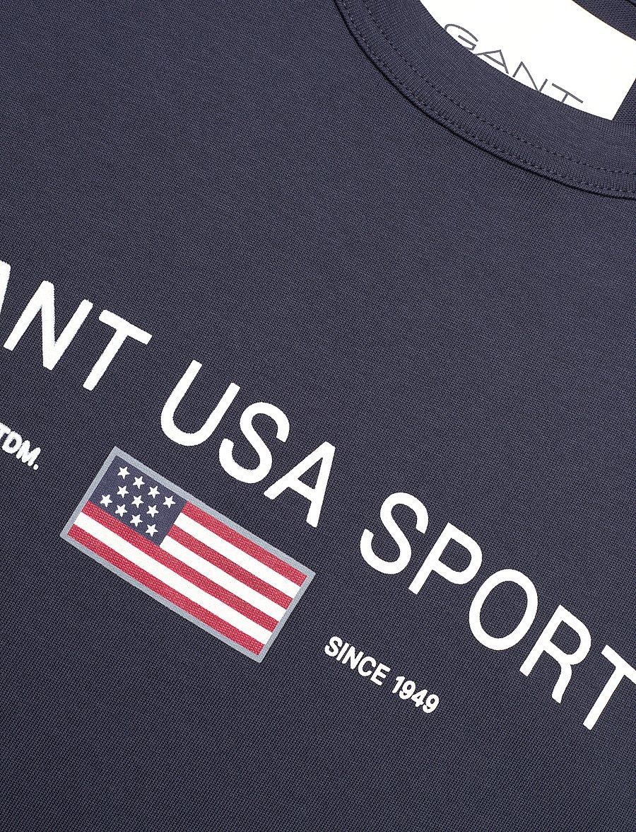 Gant - GRAPHIC T-SHIRT - kurzärmelig - evening blue - 2