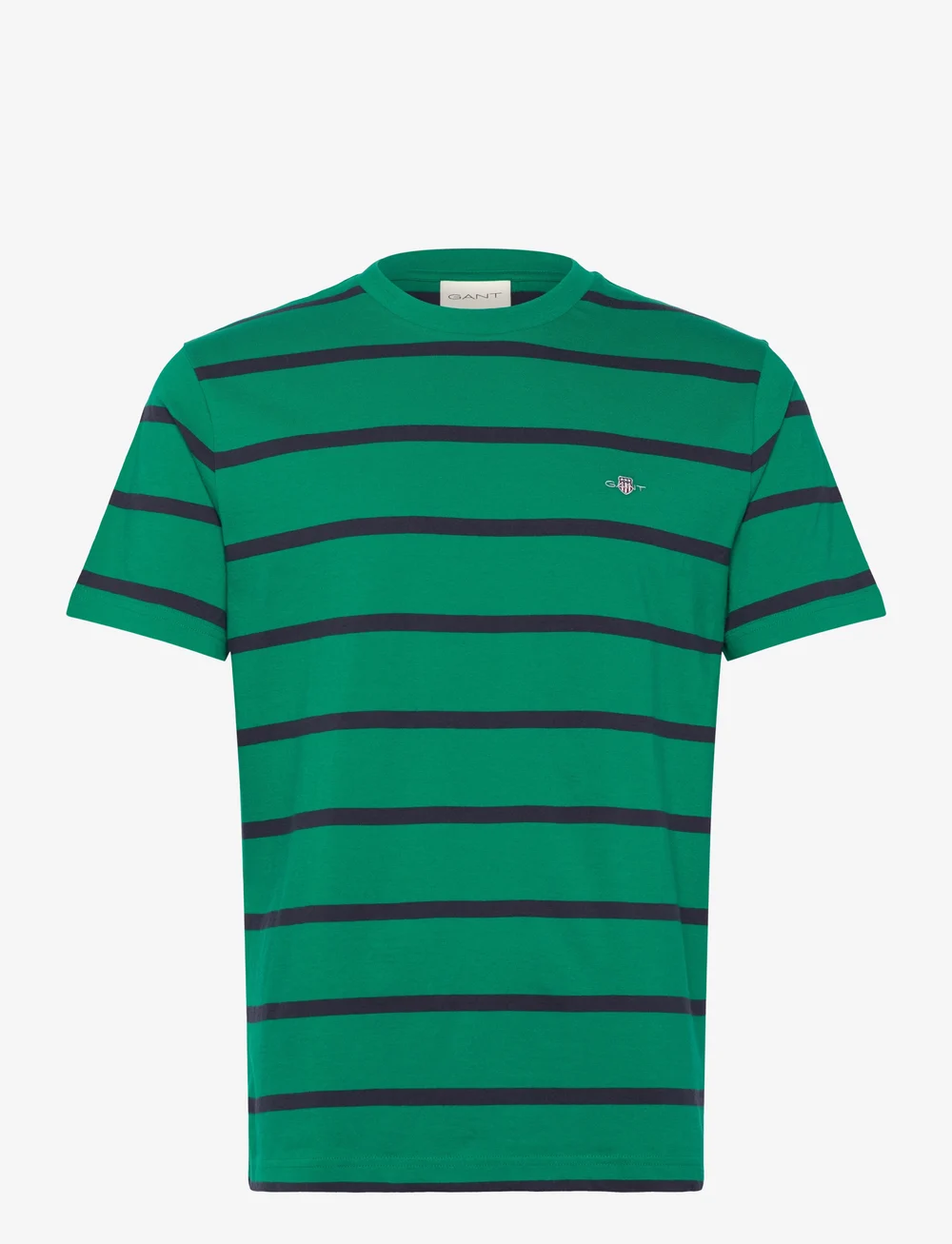 GANT - STRIPED SS T-SHIRT - kurzärmelig - deep green - 0