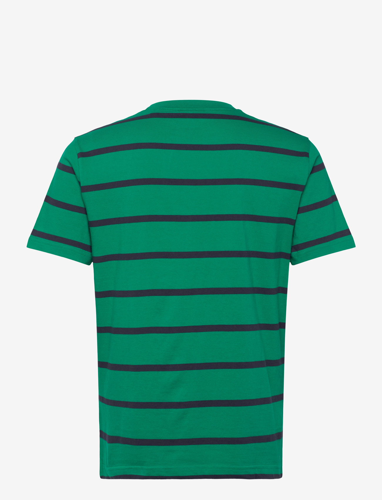 GANT - STRIPED SS T-SHIRT - kortærmede t-shirts - deep green - 1