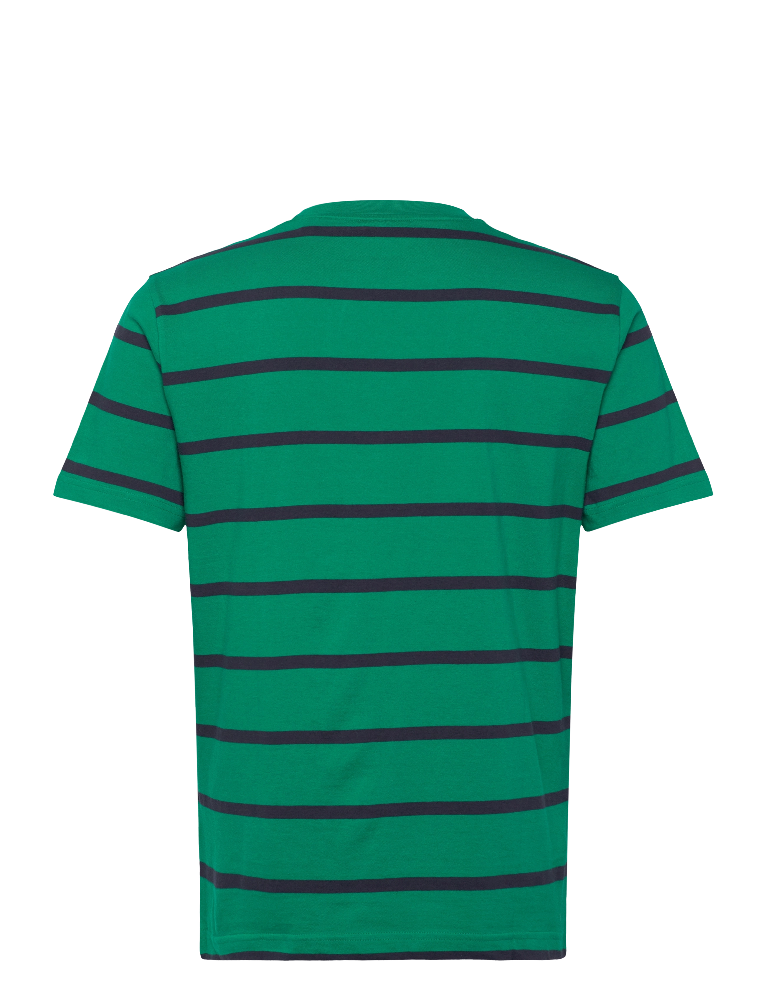 Gant - STRIPED SS T-SHIRT - short-sleeved t-shirts - deep green - 1