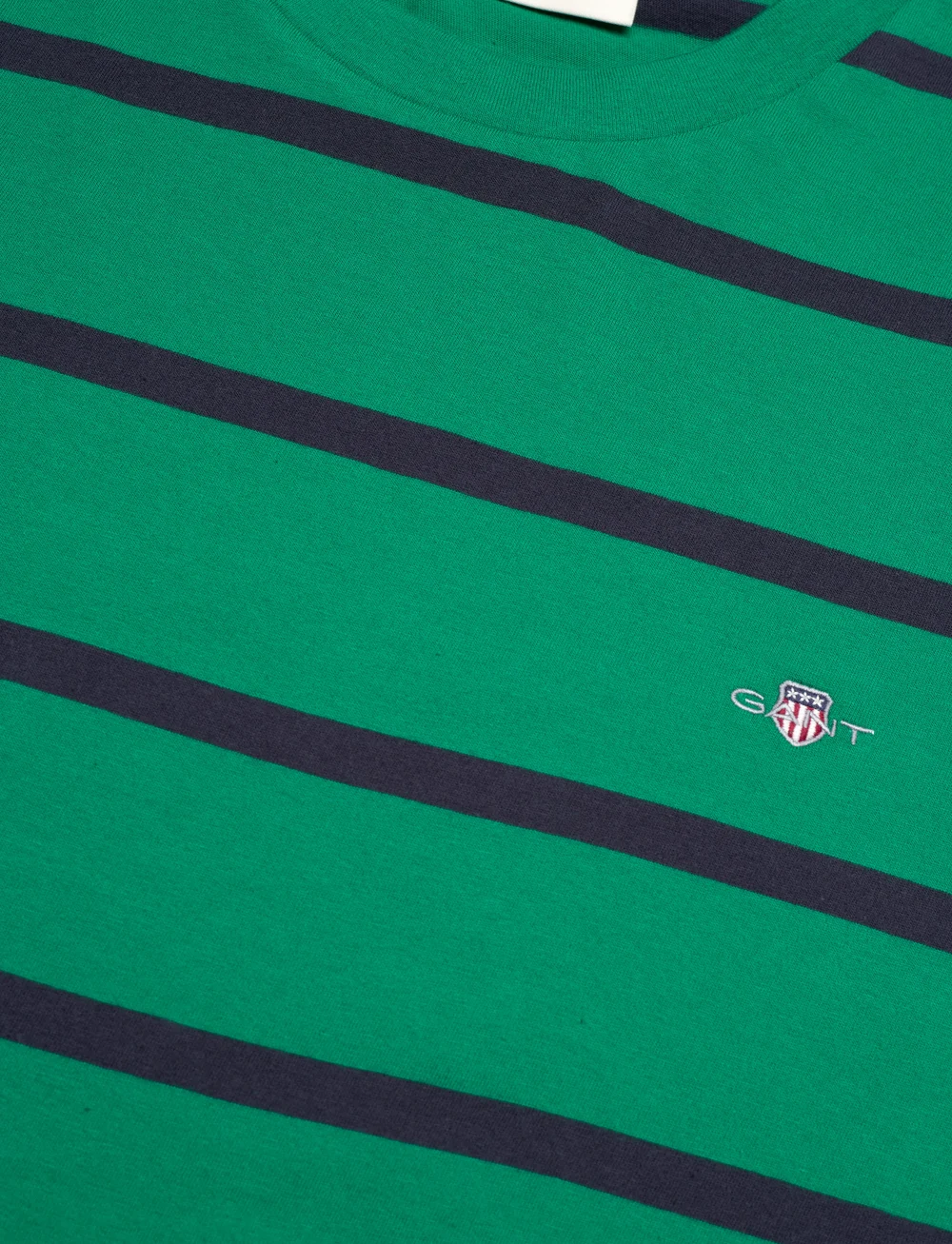 GANT - STRIPED SS T-SHIRT - kurzärmelig - deep green - 2